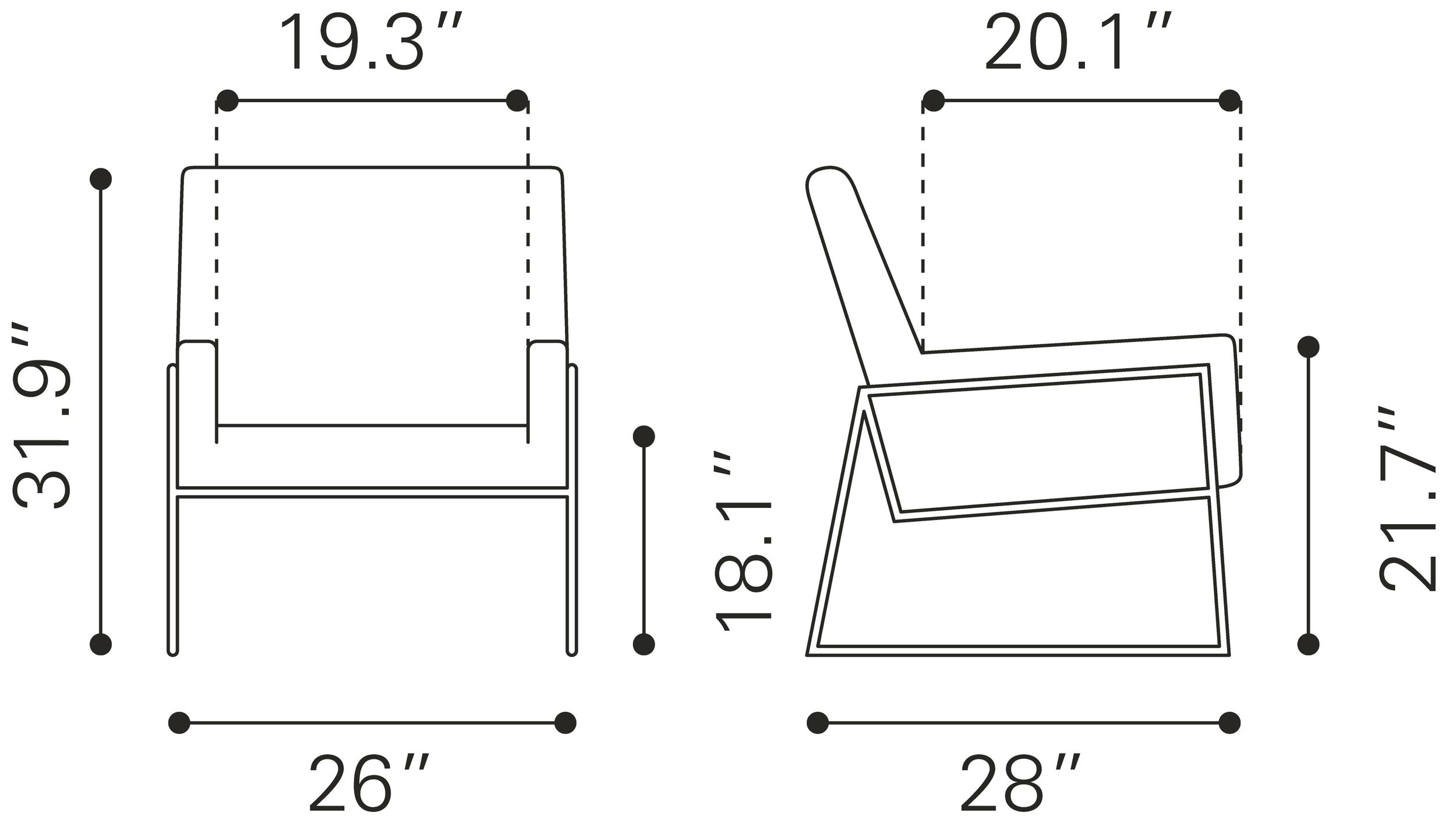 New York Polyester/Steel Accent Chair