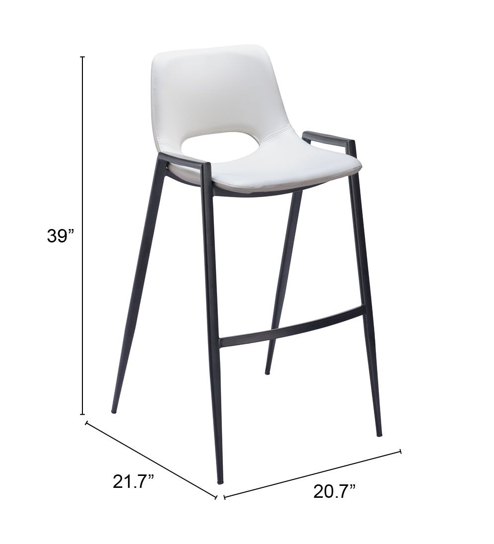 Desi Faux Leather/Steel Barstool