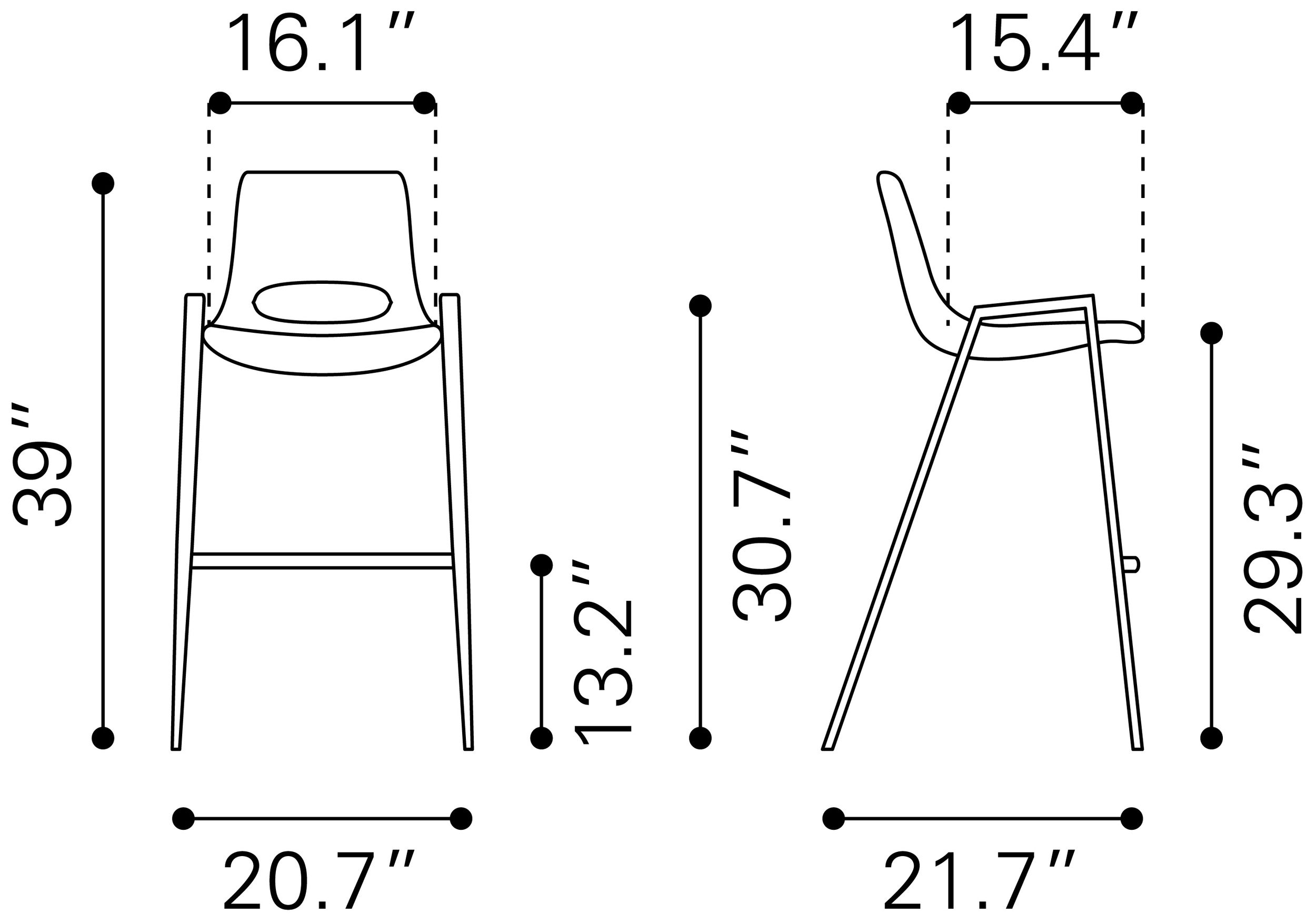 Desi Faux Leather/Steel Barstool