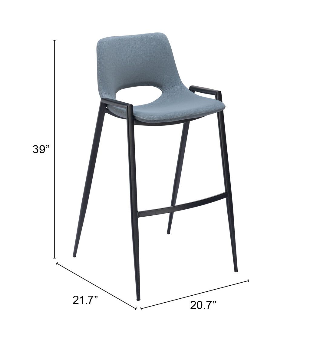 Desi Faux Leather/Steel Barstool