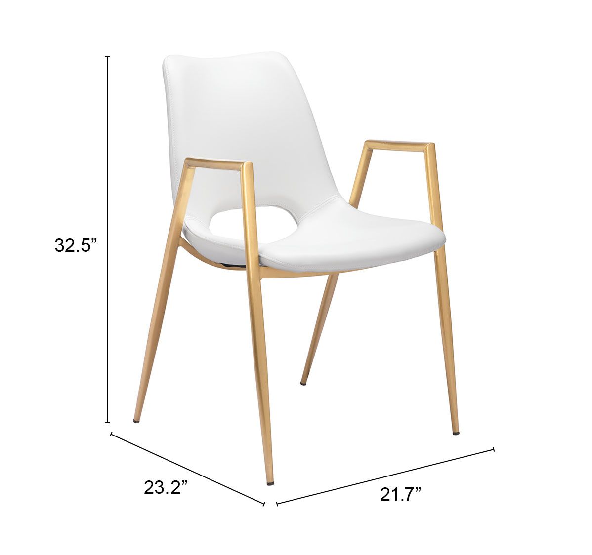 Desi Faux Leather/Steel Dining Chair