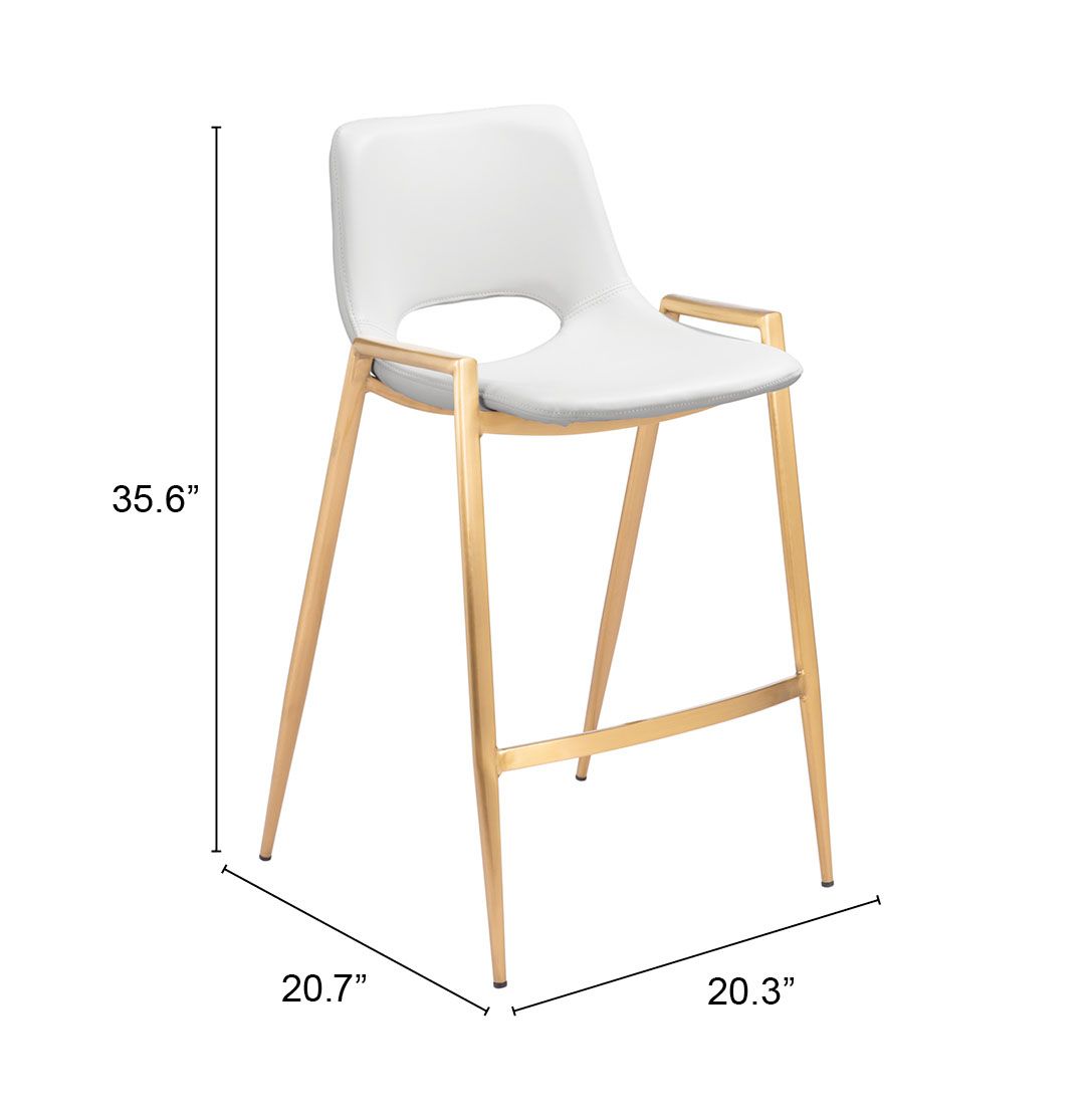 Desi Faux Leather/Steel Counter Stool