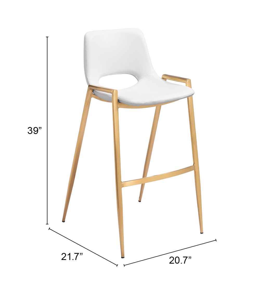 Desi Faux Leather/Steel Barstool