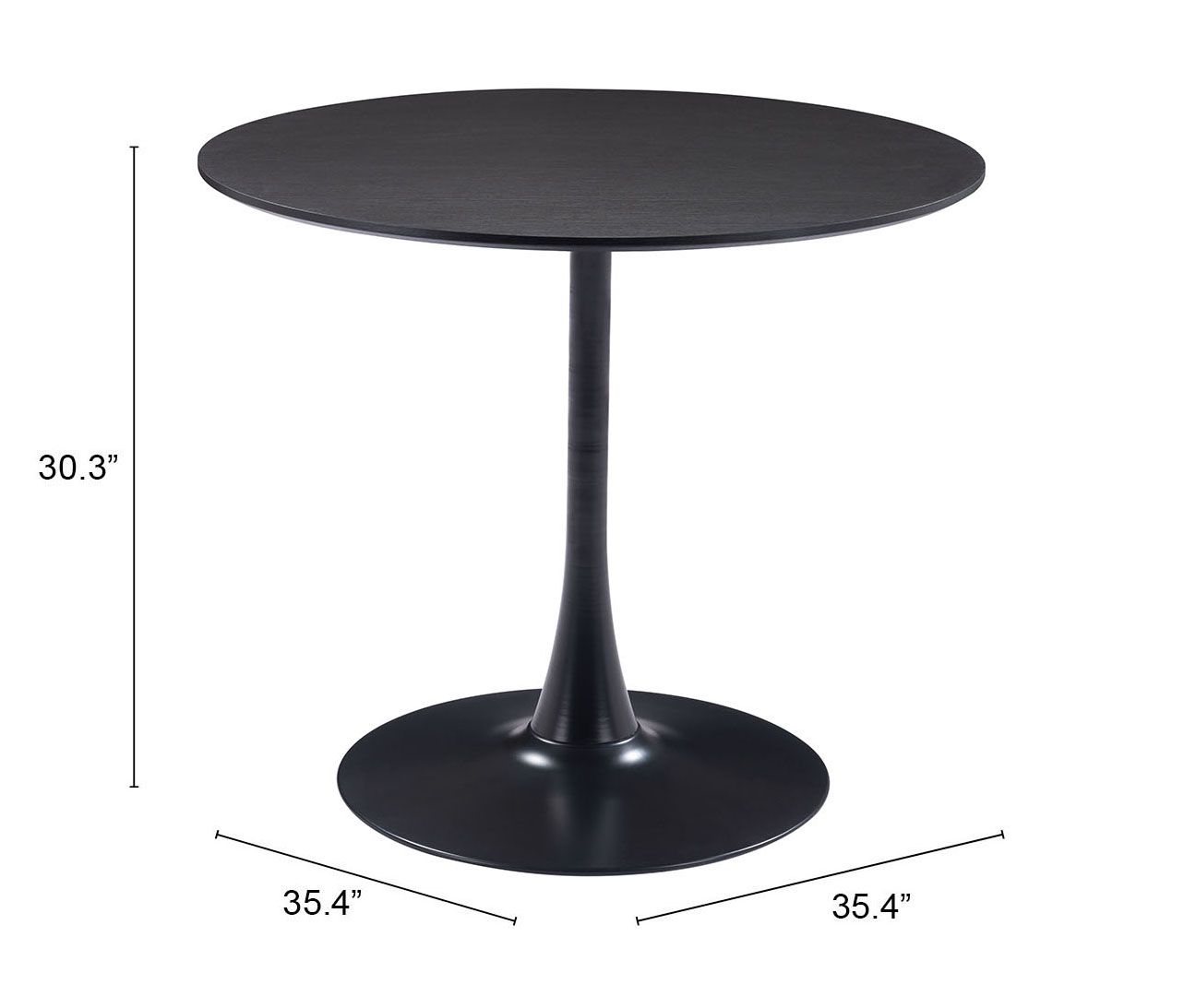 Opus Round MDF/Steel Dining Table