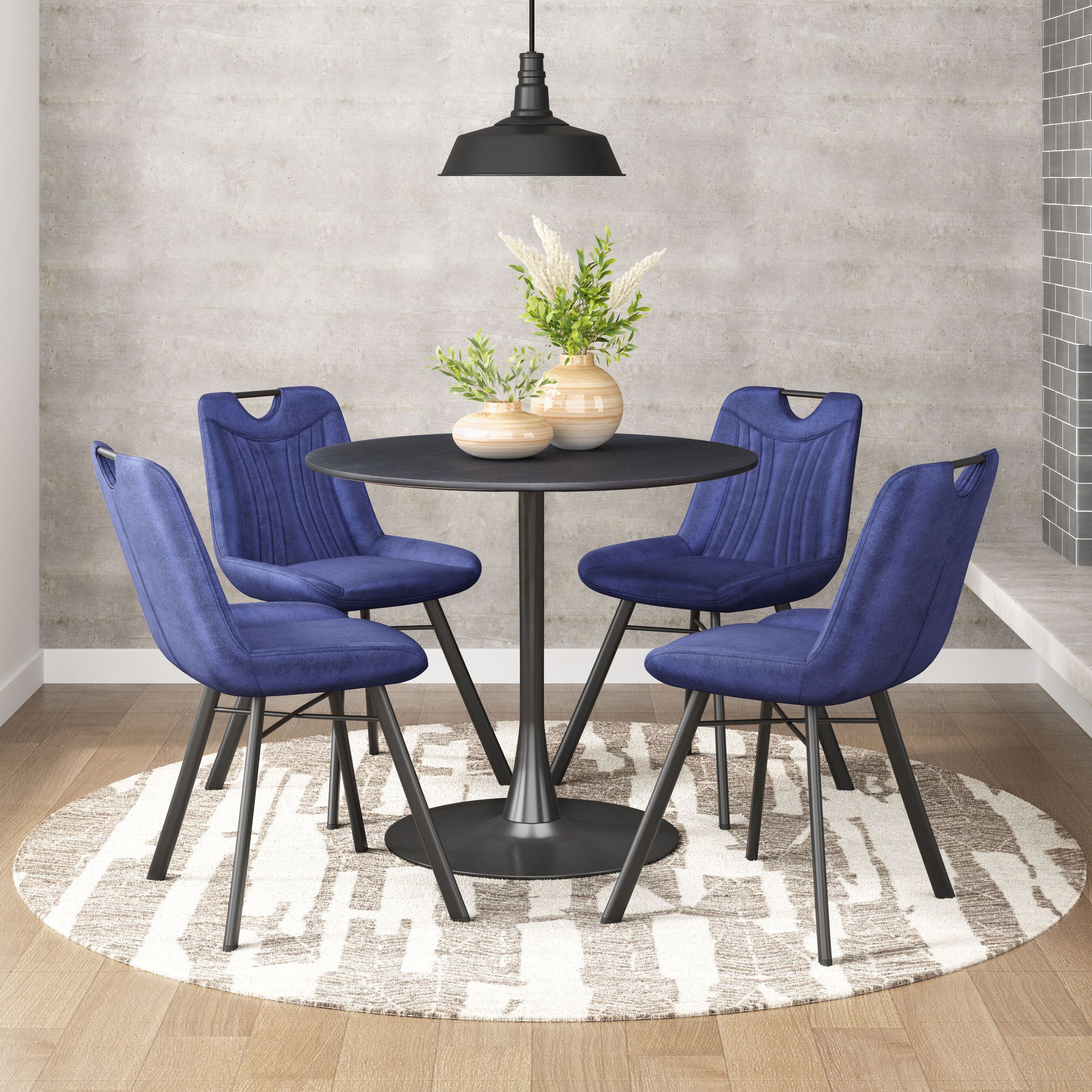 Opus Round MDF/Steel Dining Table