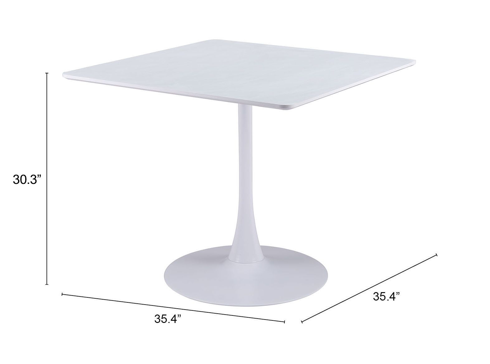 Molly Square MDF/Steel Dining Table