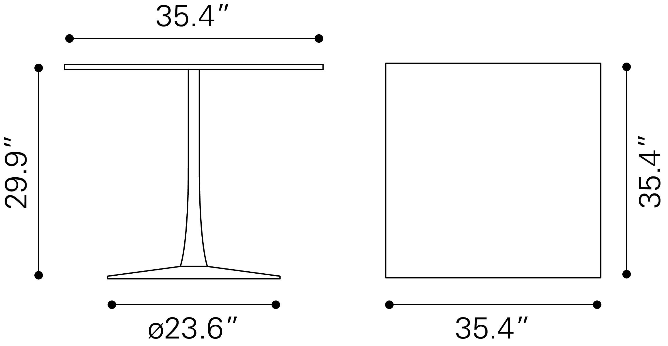 Molly Square MDF/Steel Dining Table