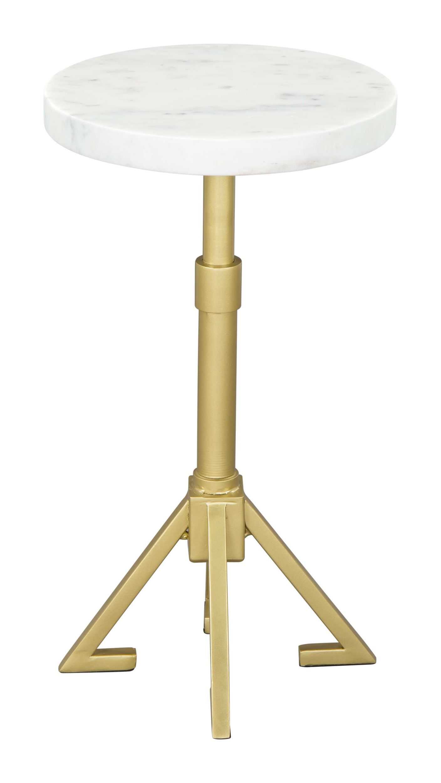 Maurice Round Marble/Iron Side Table