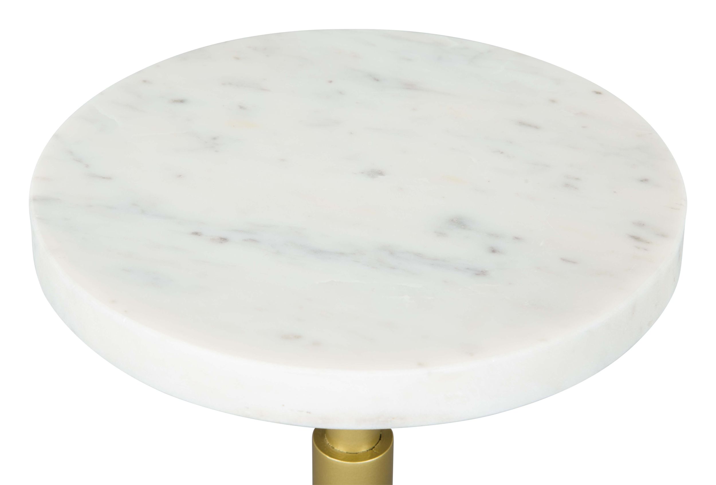 Maurice Round Marble/Iron Side Table