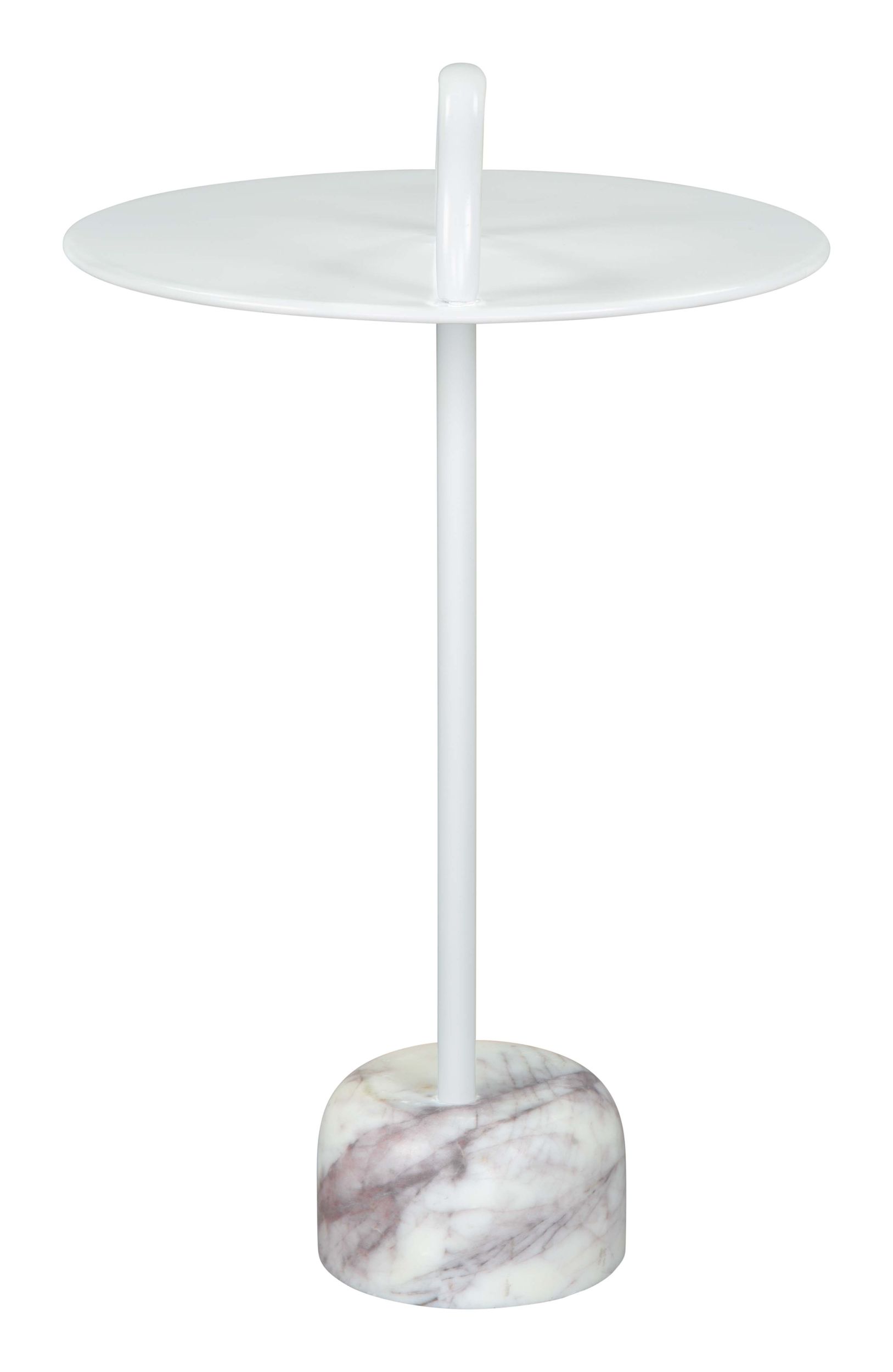 Will Round Iron/Marble Side Table