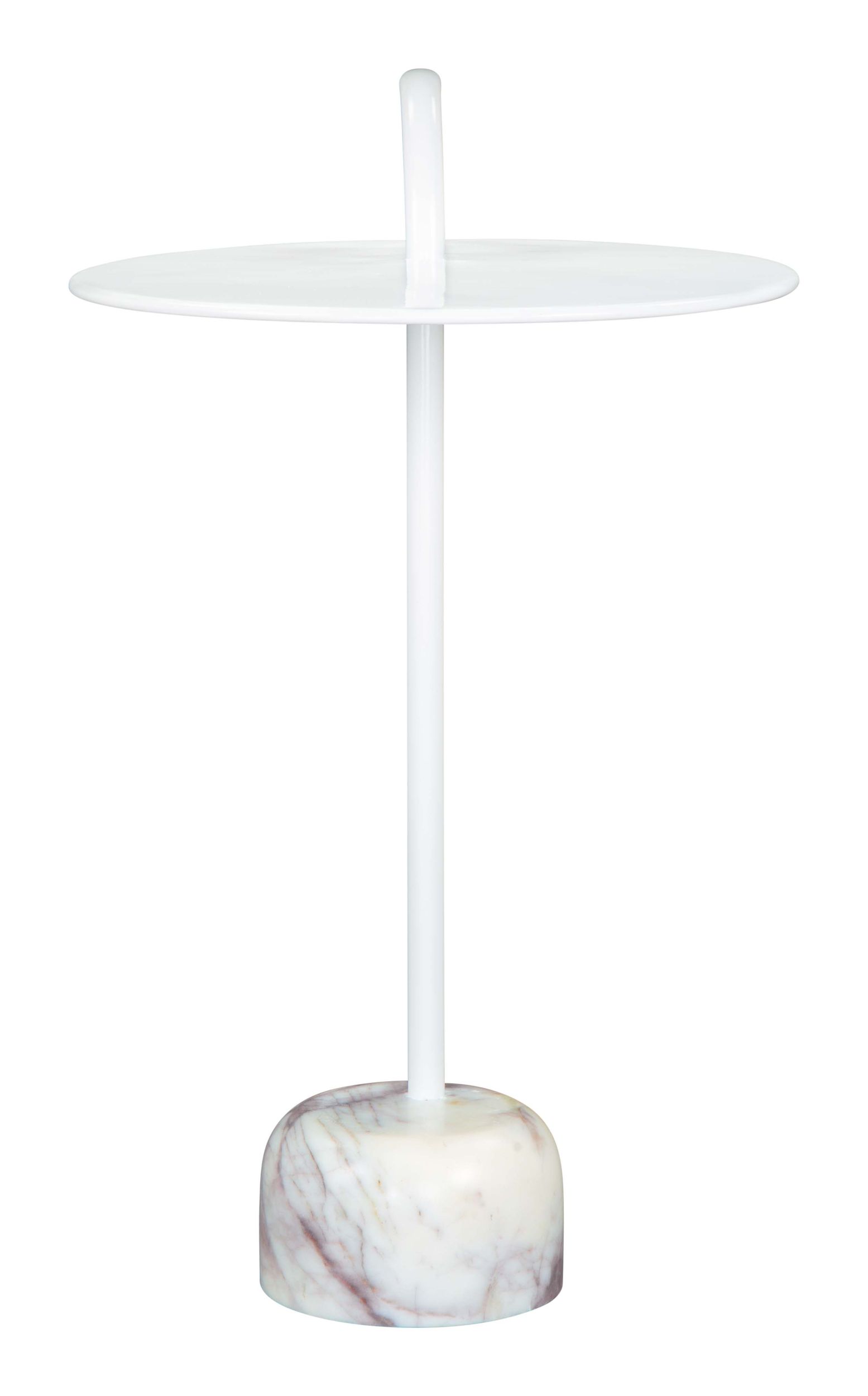 Will Round Iron/Marble Side Table