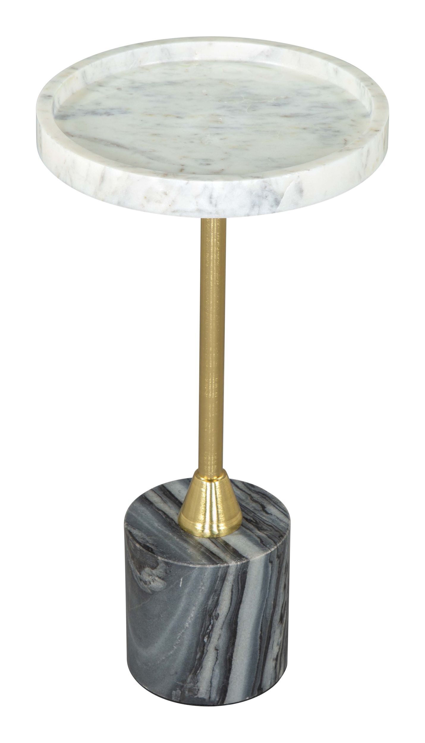 Johan Round Marble/Iron Side Table