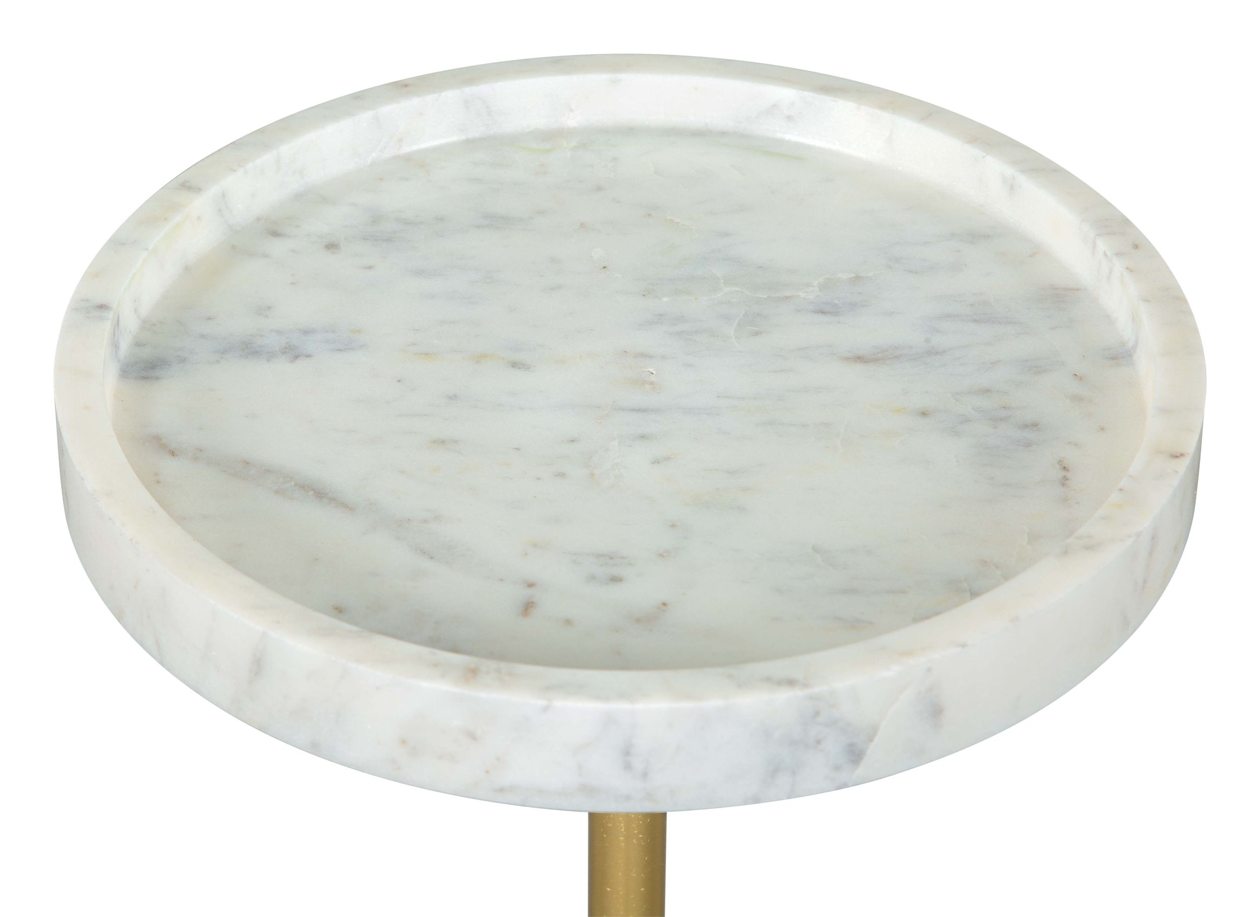 Johan Round Marble/Iron Side Table