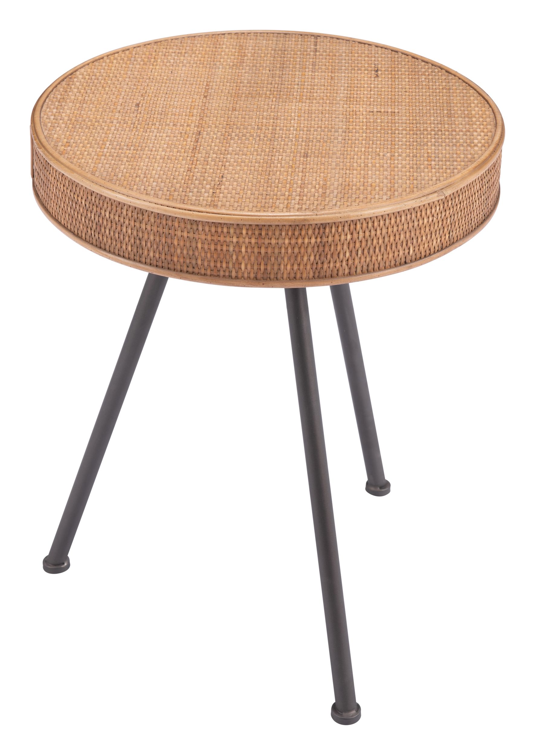 Stuart Round Syntethic Rattan/Steel Side Table