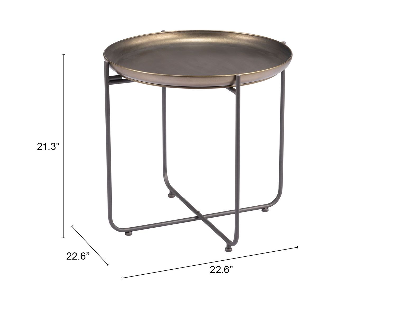 Bronson Round Steel Side Table