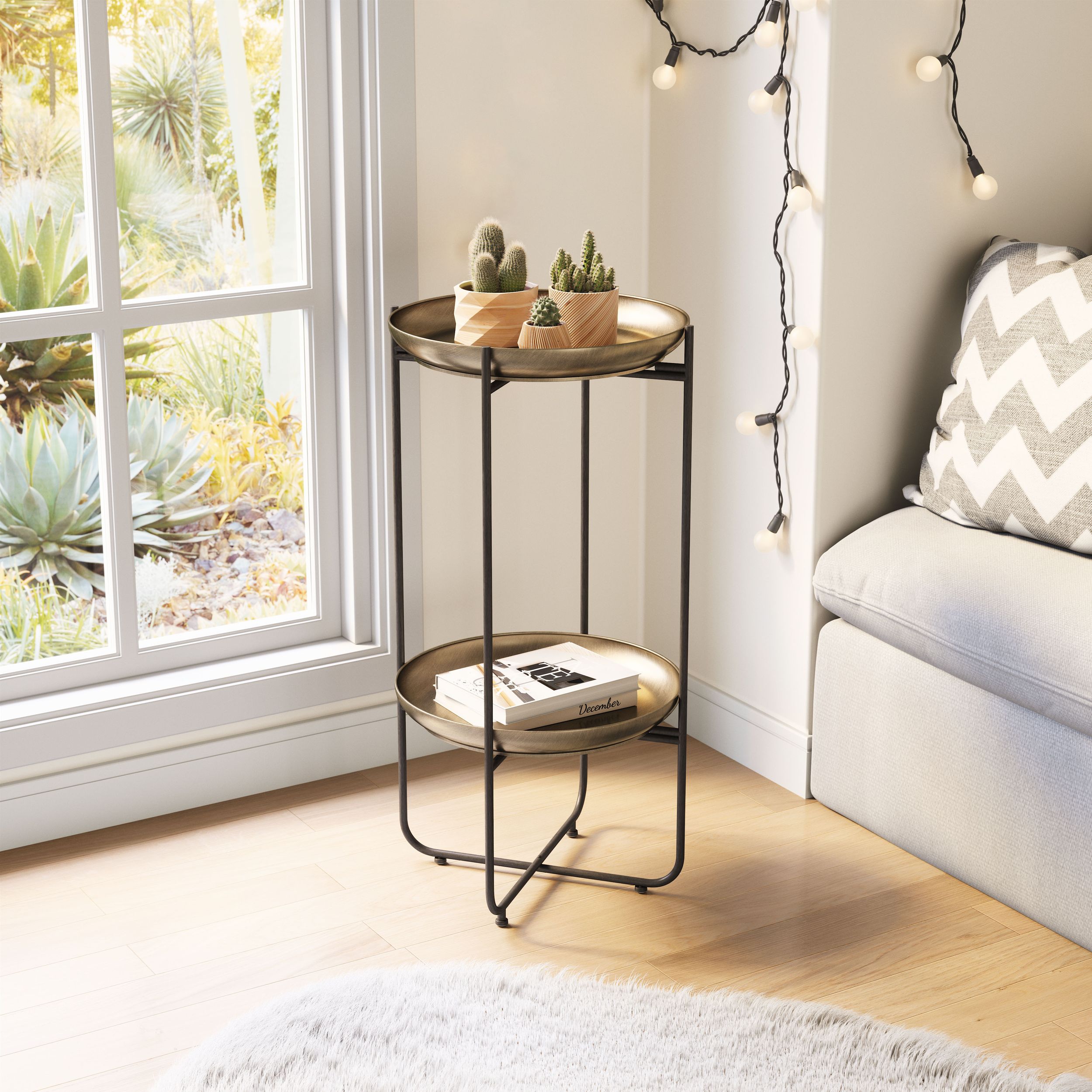 Bronson Steel Accent Table