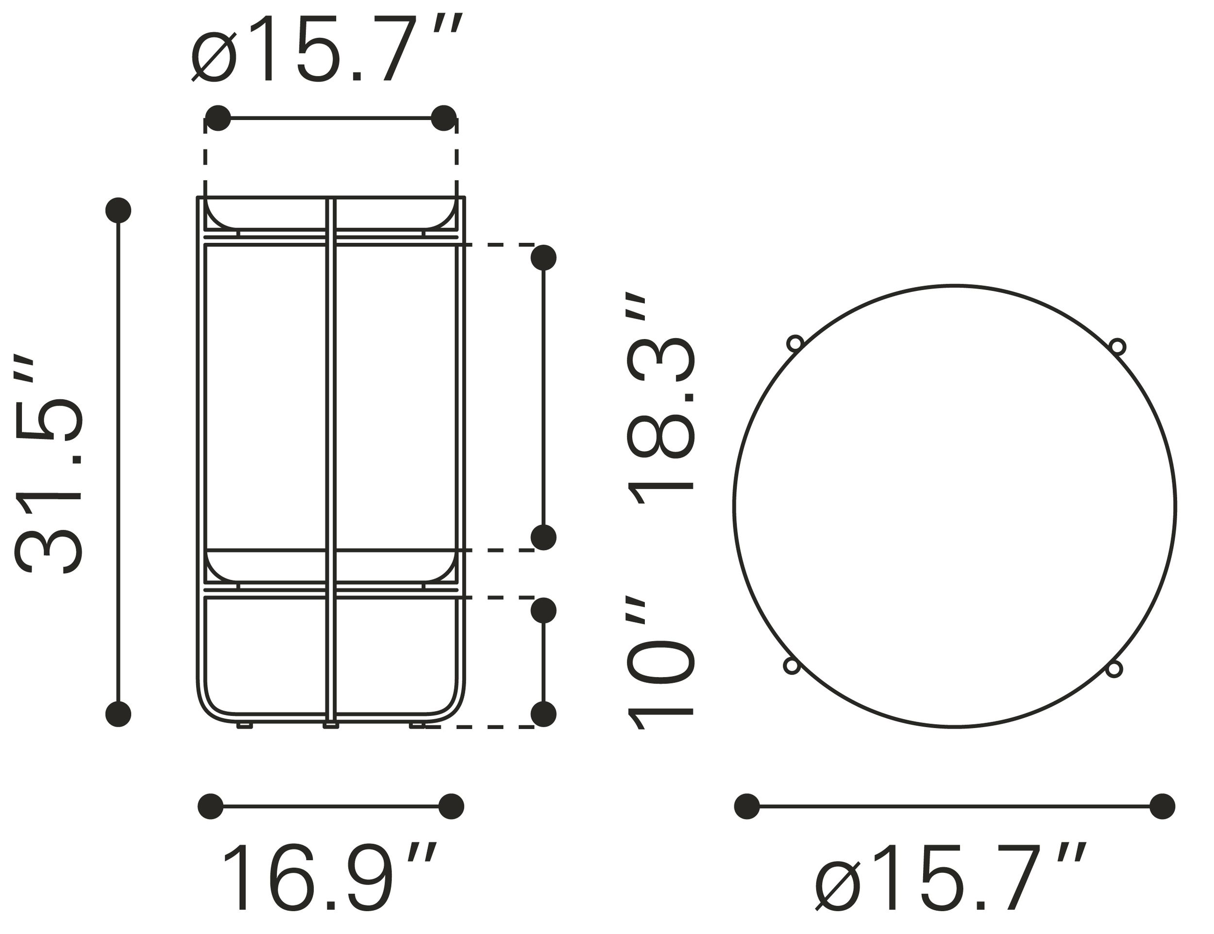 Bronson Steel Accent Table