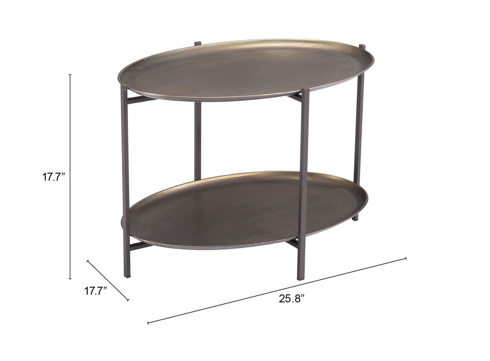 Bronson Oval Steel Coffee Table