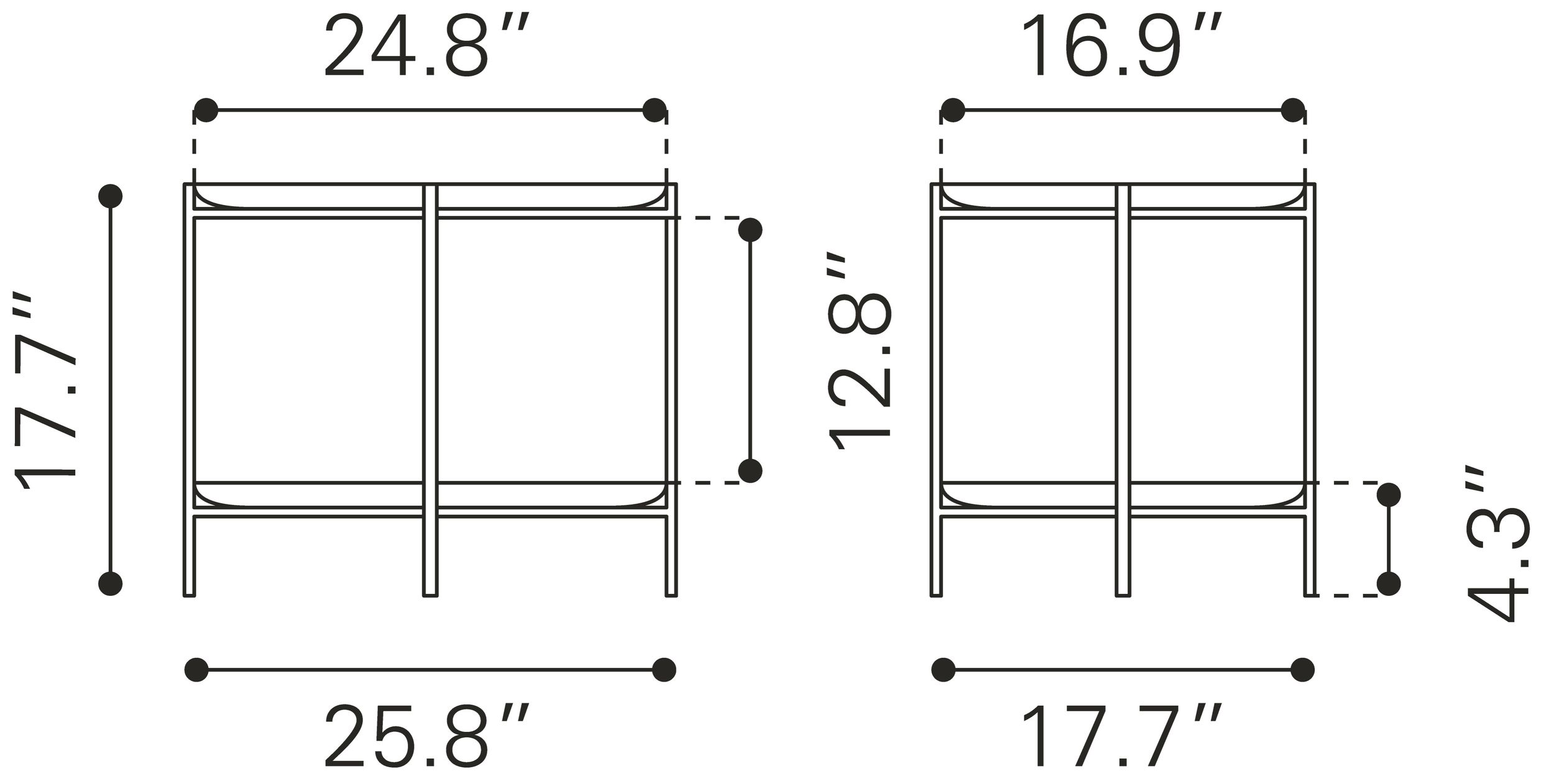 Bronson Oval Steel Coffee Table