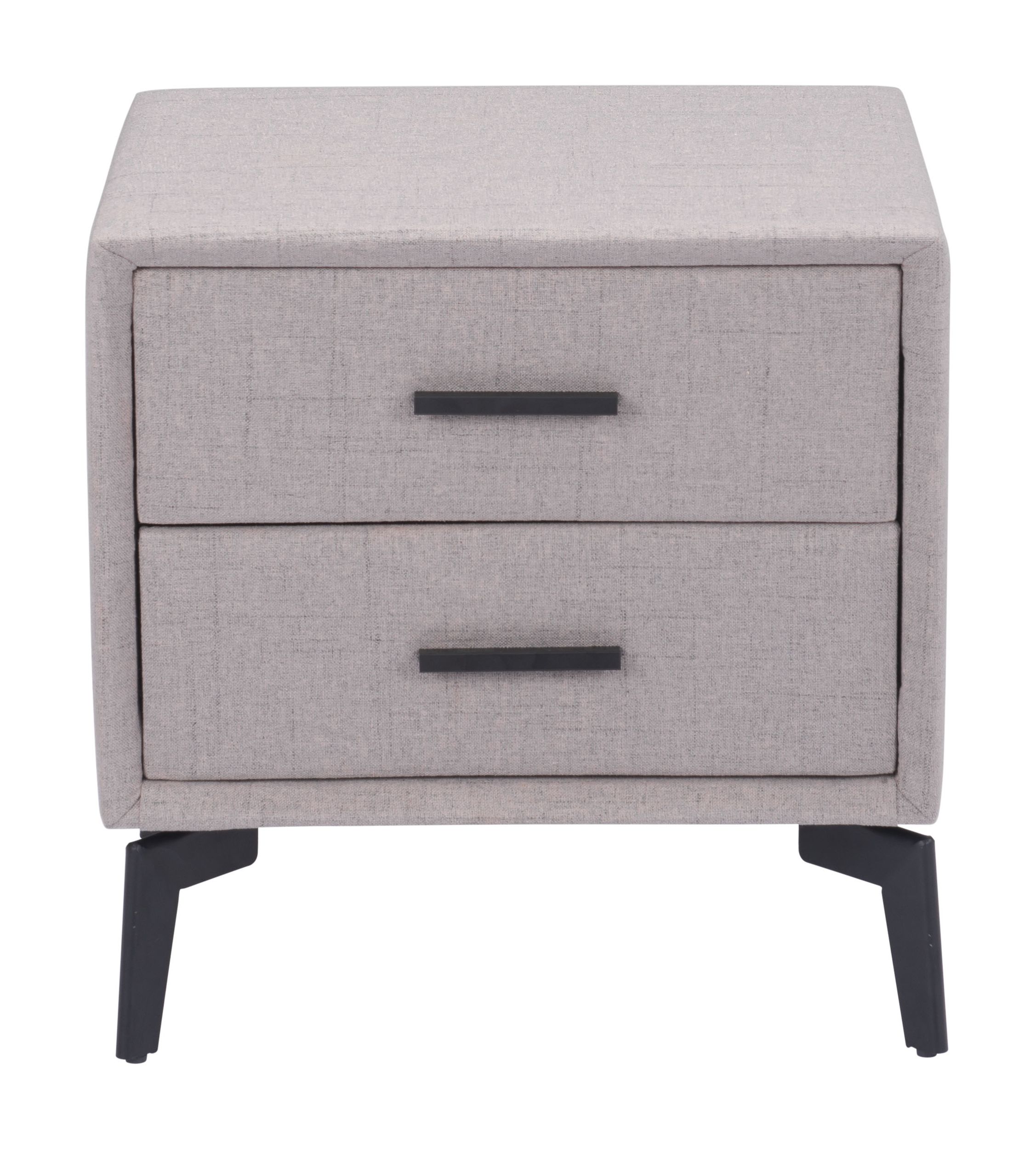 Halle Rectangular Polyester Side Table w/2 Drawers