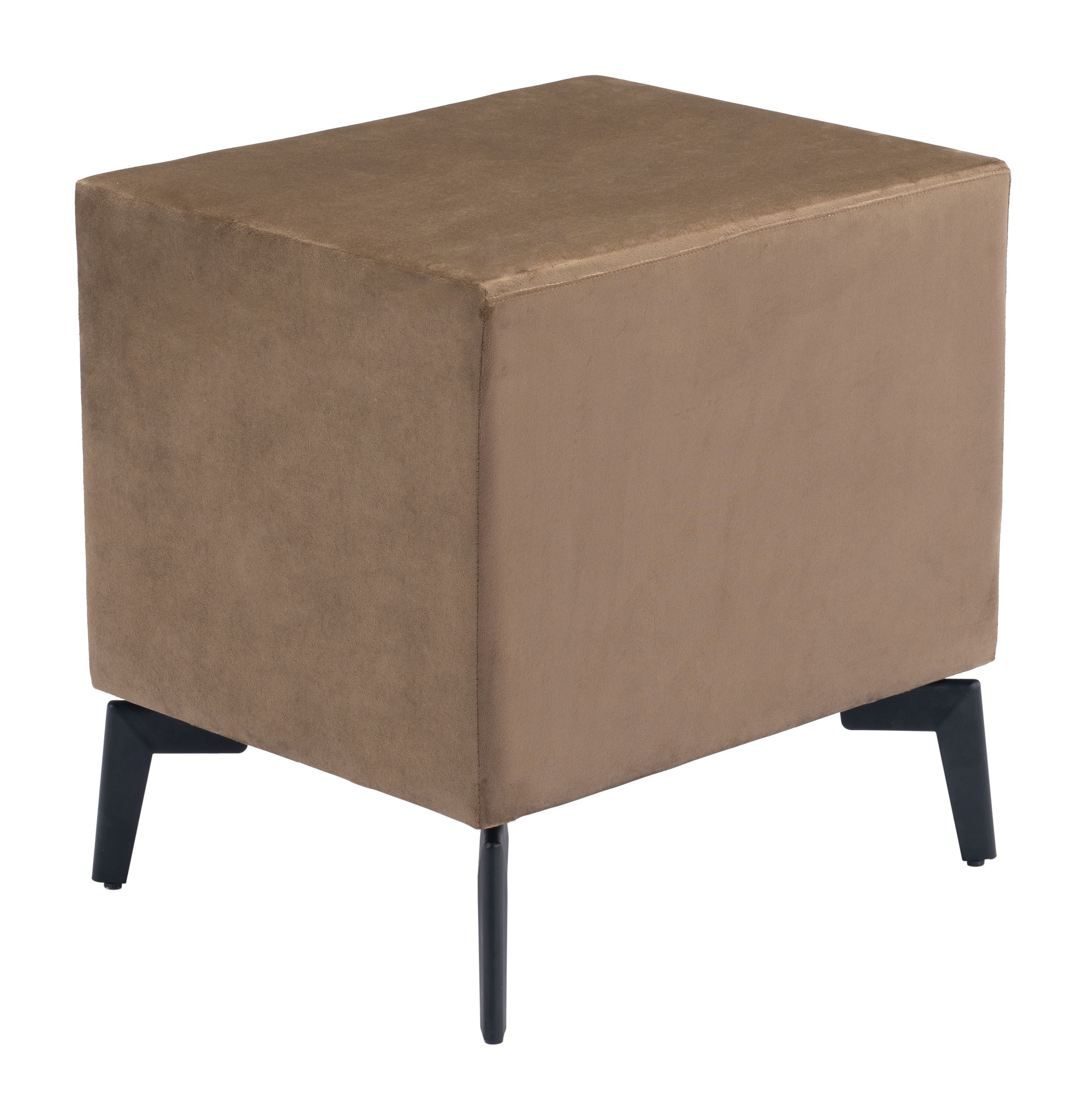 Montana Rectangular Velvet Side Table w/2 Drawers