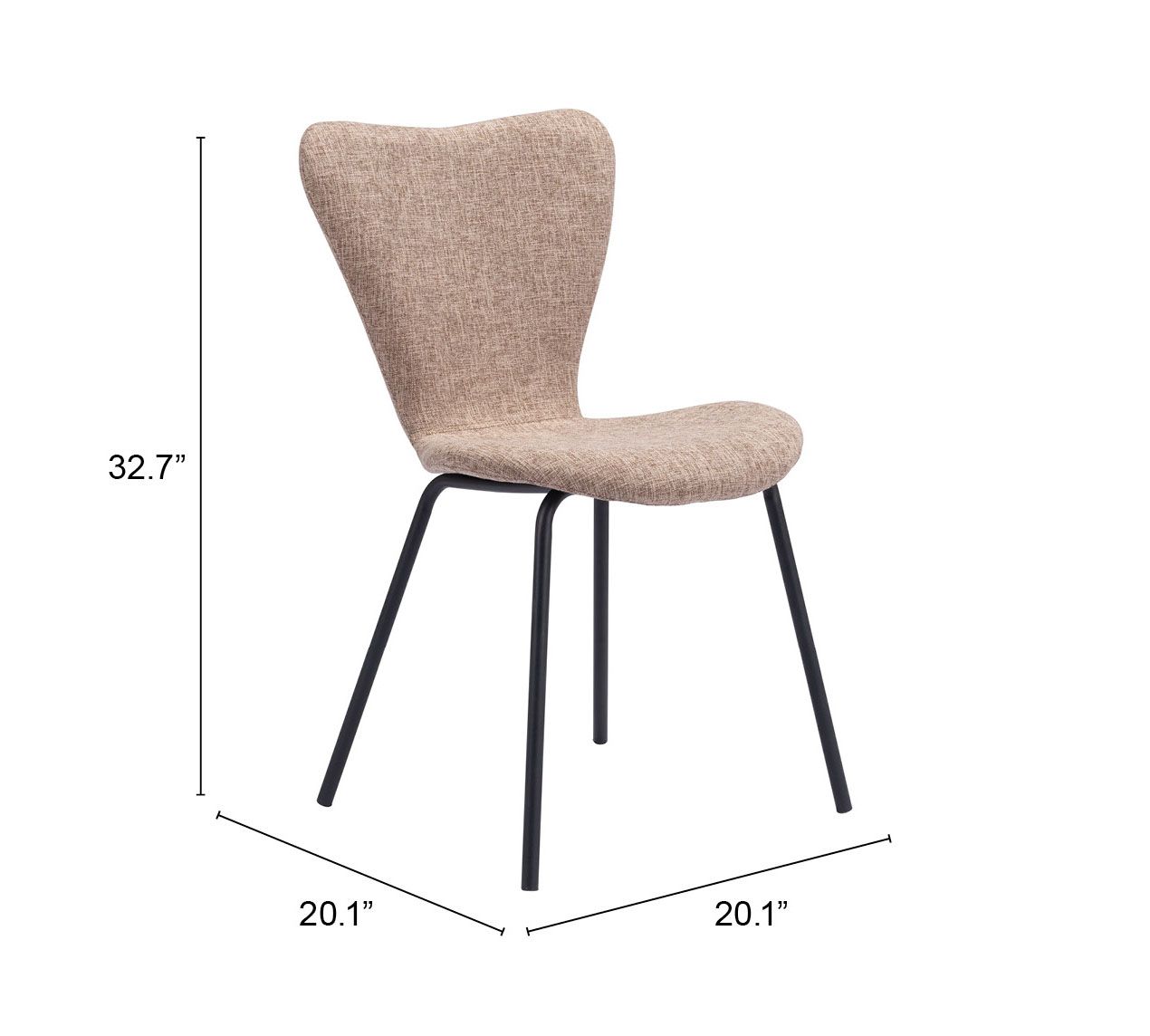Tollo Brown Stackable Dining Chair
