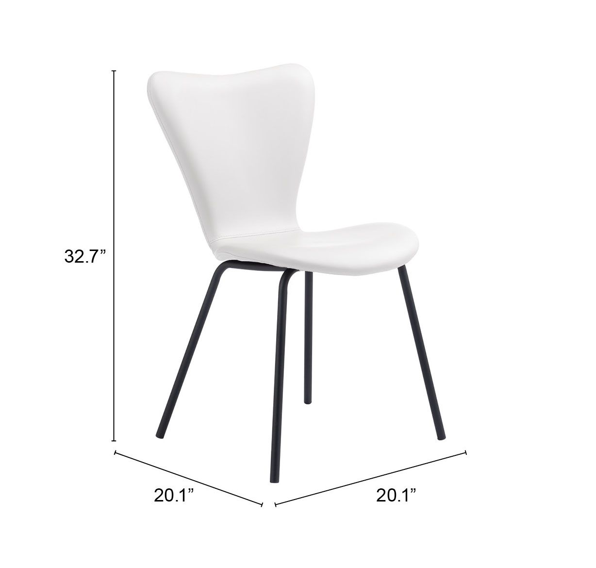 Torlo Faux Leather/Steel Dining Chair