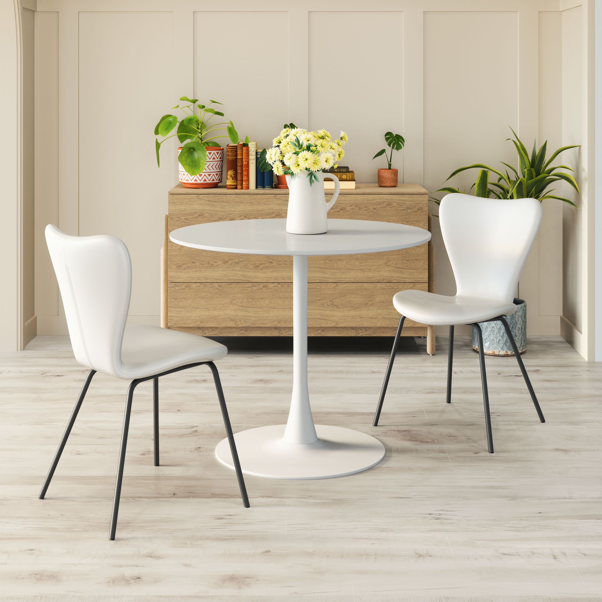 Torlo Faux Leather/Steel Dining Chair