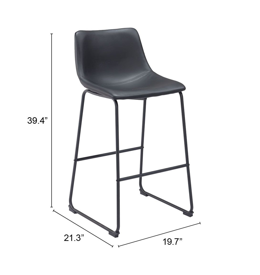Smart Faux Leather/Steel Barstool
