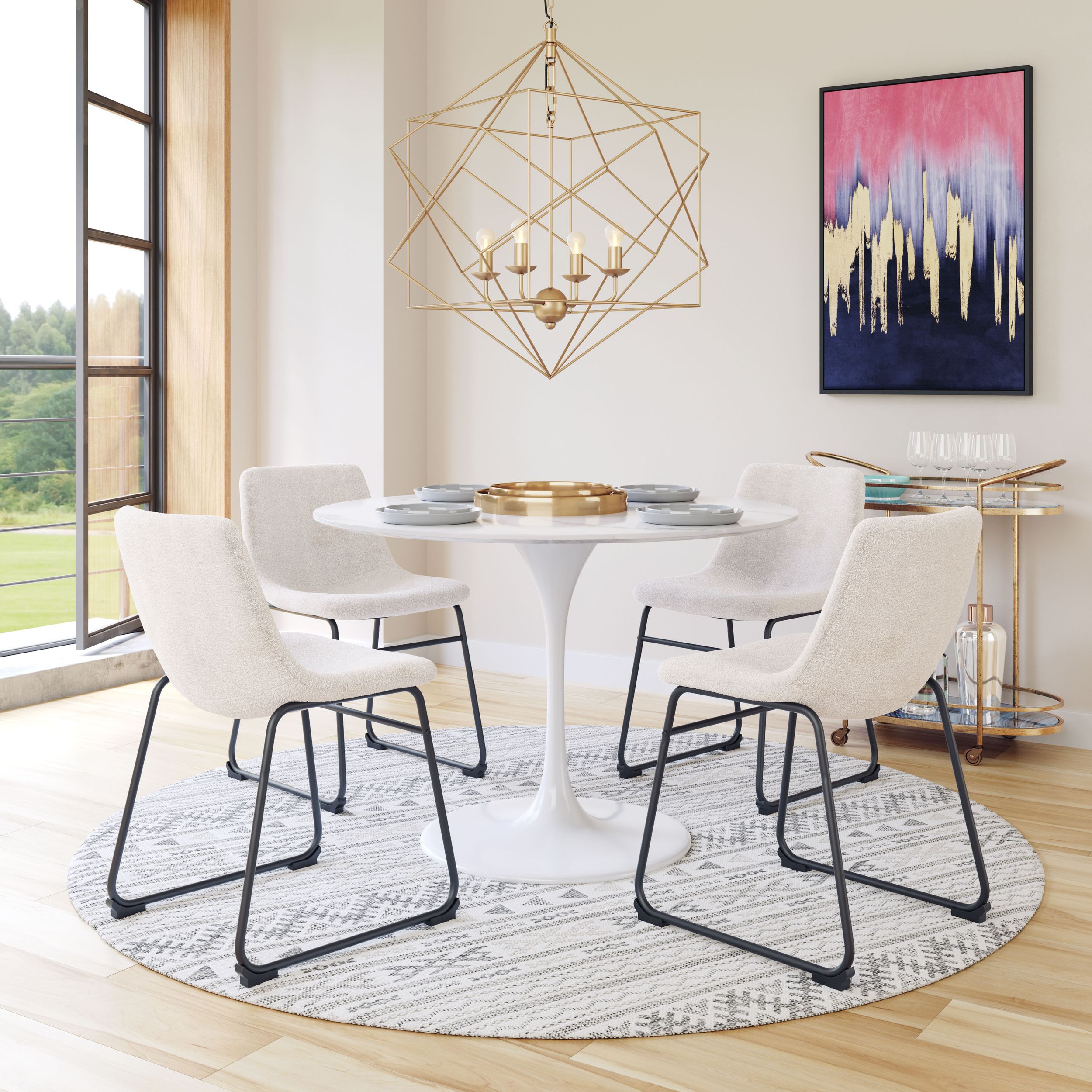 Smart Polyester/Steel Dining Chair