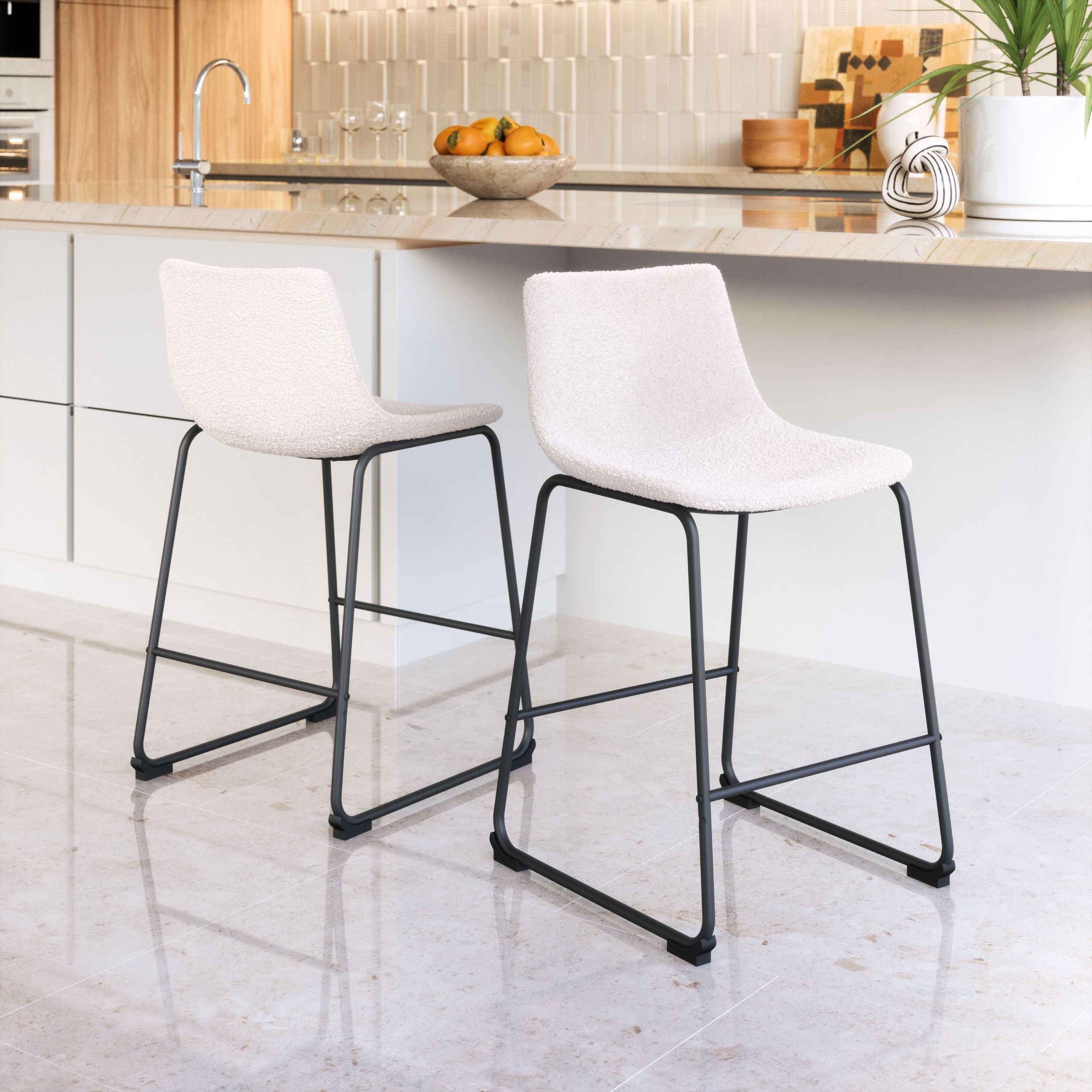 Smart Polyester/Steel Counter Stool