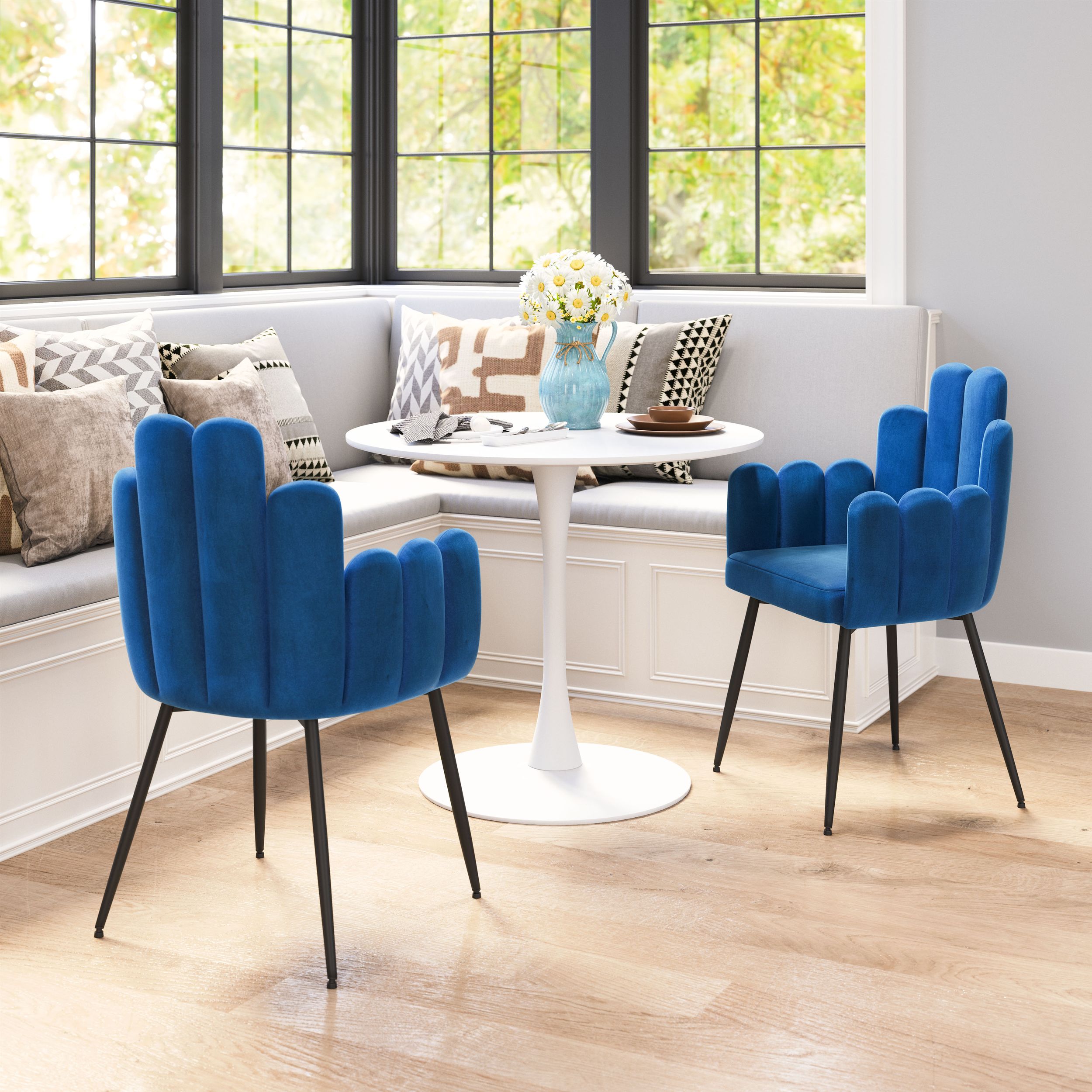 Noosa Velvet/Steel Dining Chair