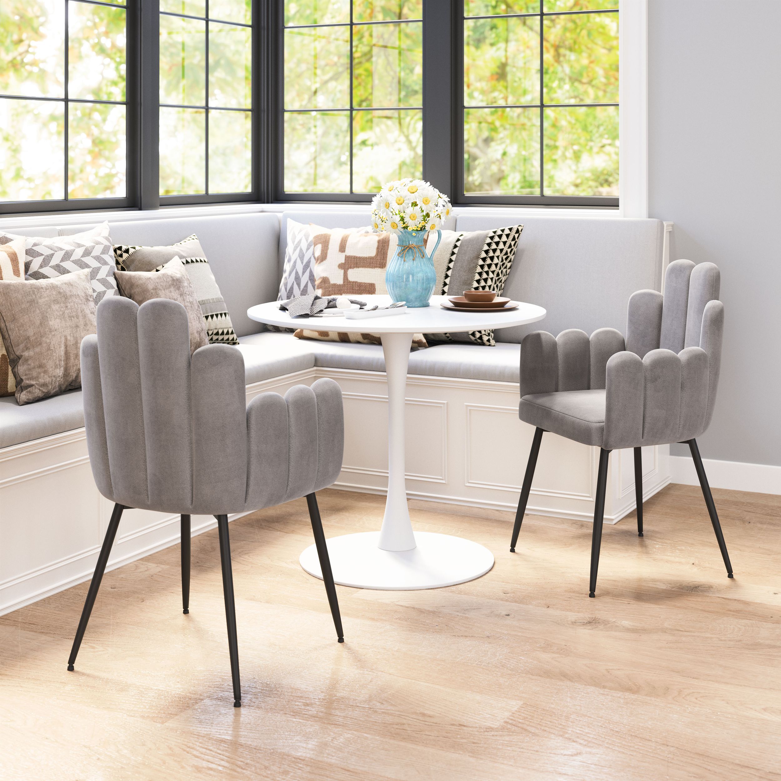 Noosa Velvet/Steel Dining Chair