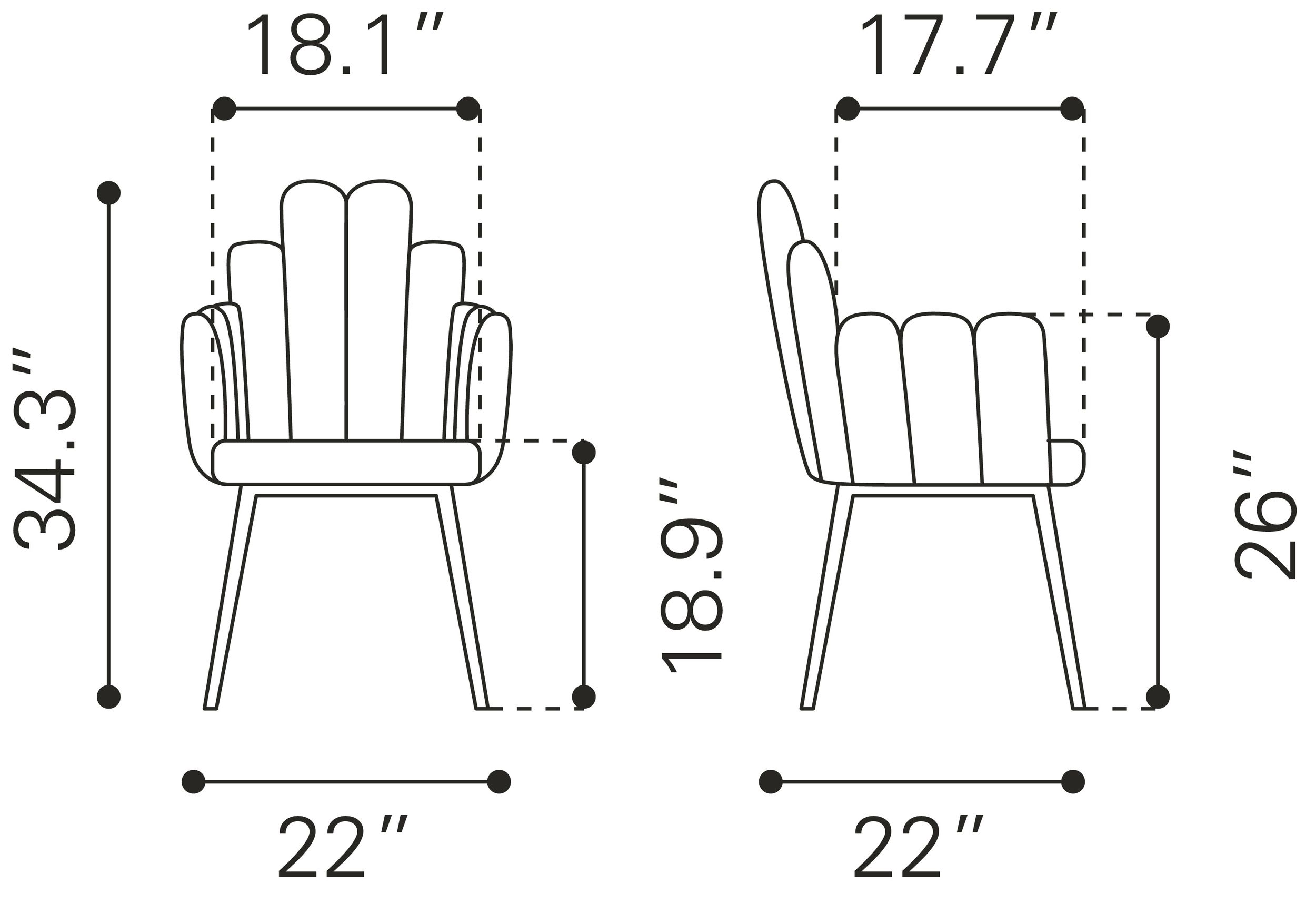 Noosa Polyester/Steel Dining Chair