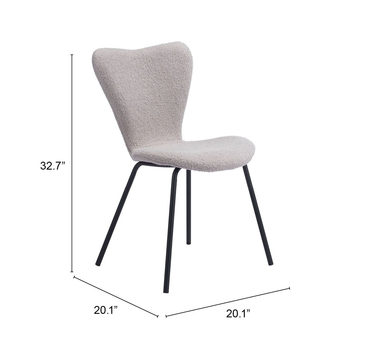 Thibideaux Polyester/Steel Dining Chair