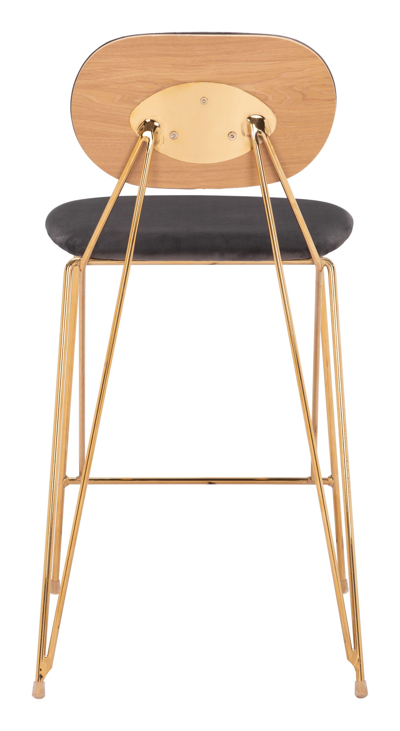 Georges Velvet/Steel Counter Stool