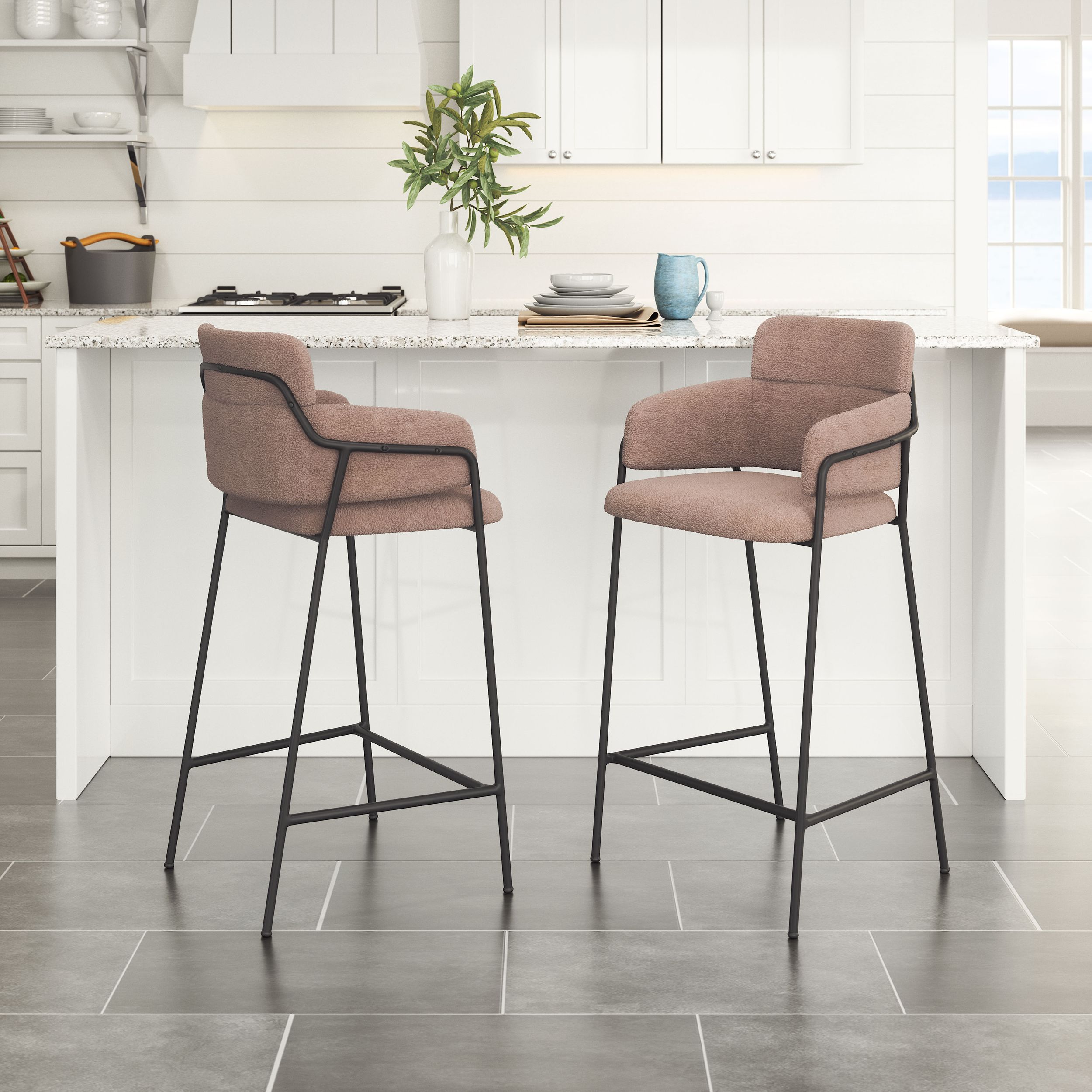Marcel Polyester/Steel Counter Stool