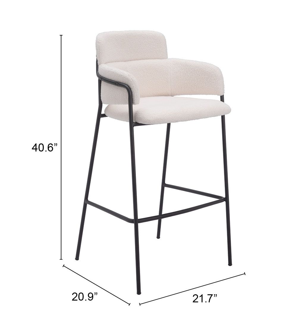 Marcel Polyester/Steel Barstool