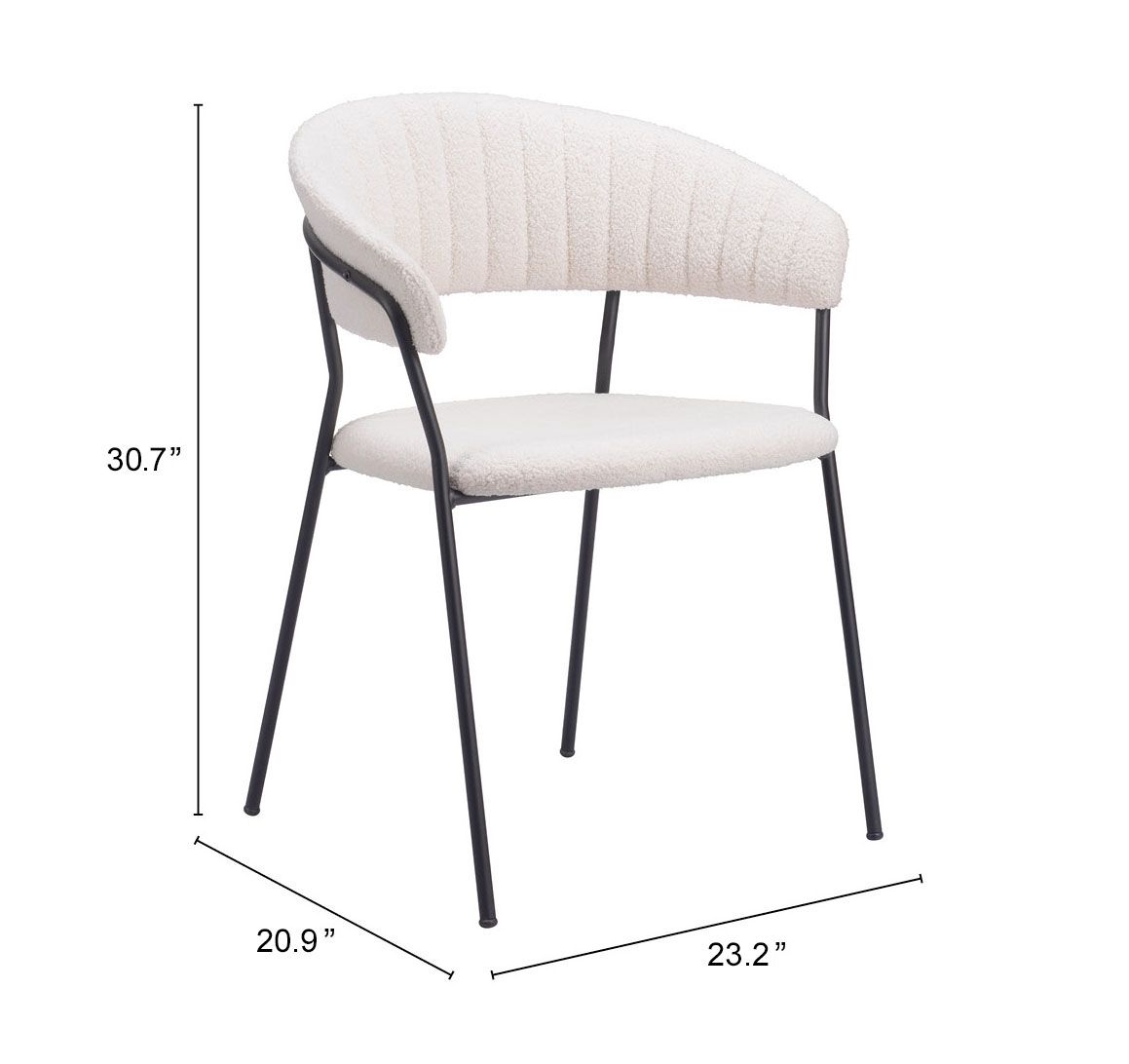 Josephine Polyester/Steel Dining Chair