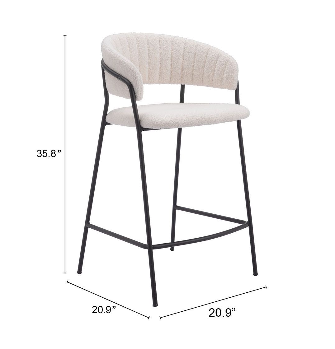 Josephine Polyester/Steel Counter Stool