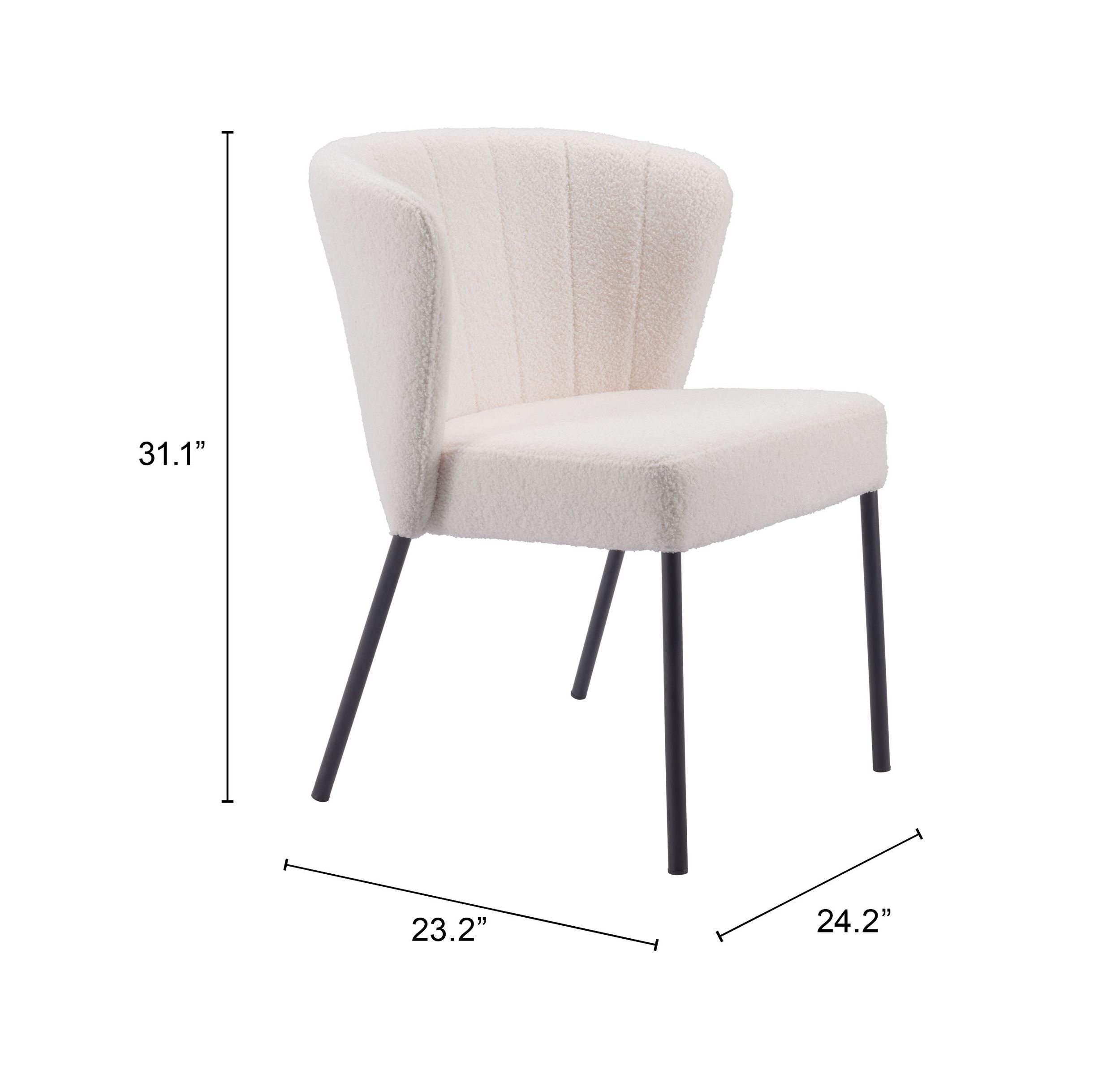 Aimee Fabric/Steel Dining Chair