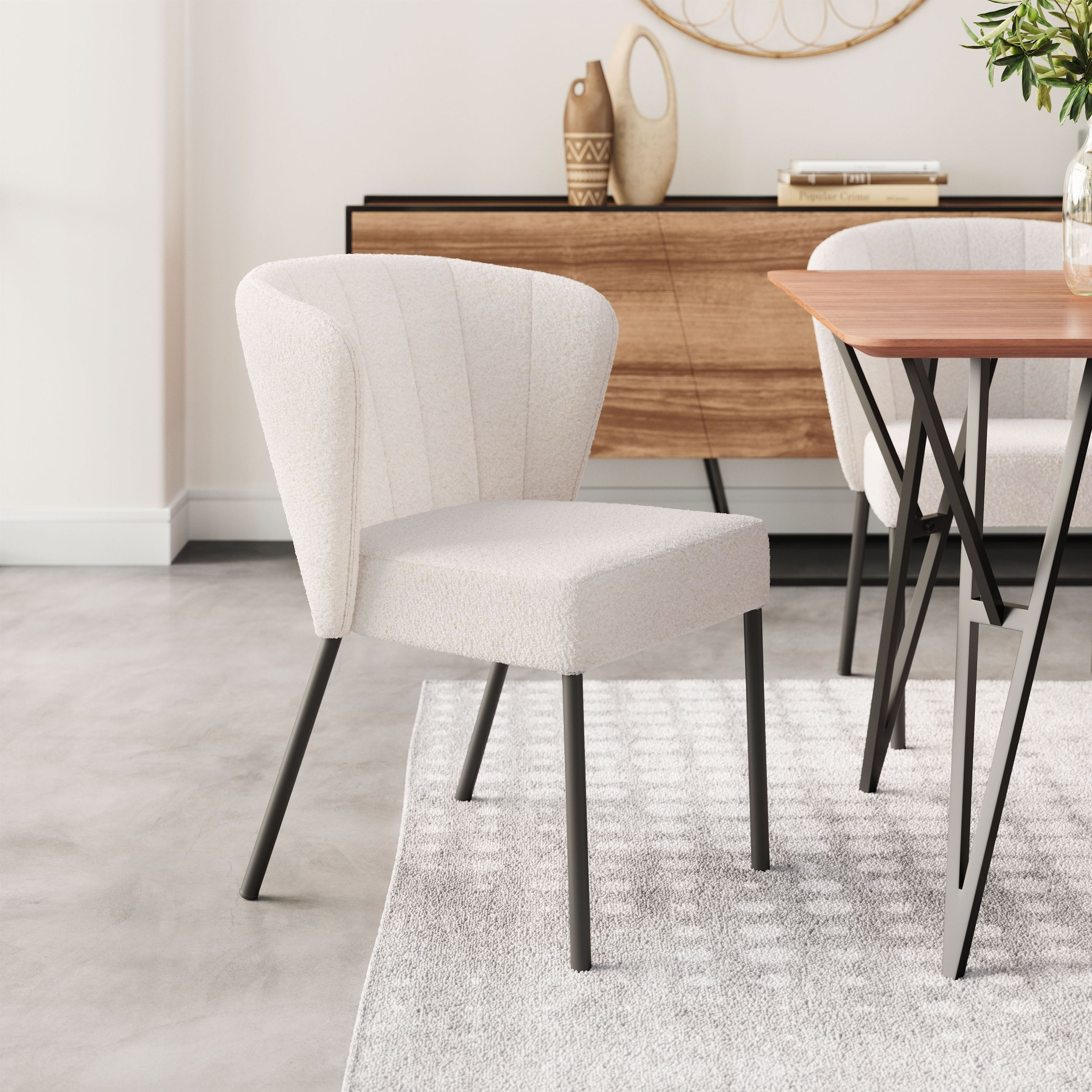 Aimee Fabric/Steel Dining Chair