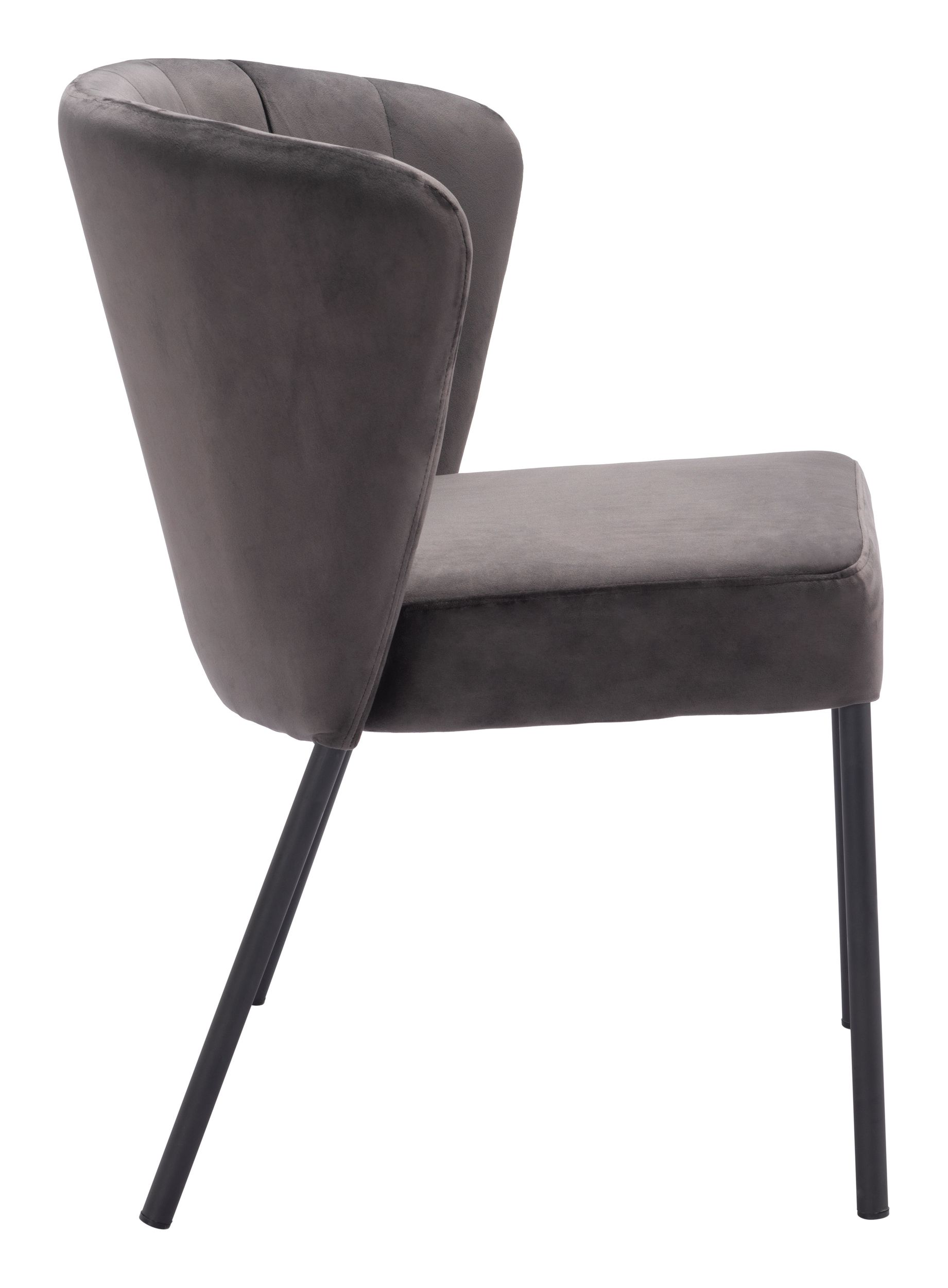 Aimee Velvet/Steel Dining Chair