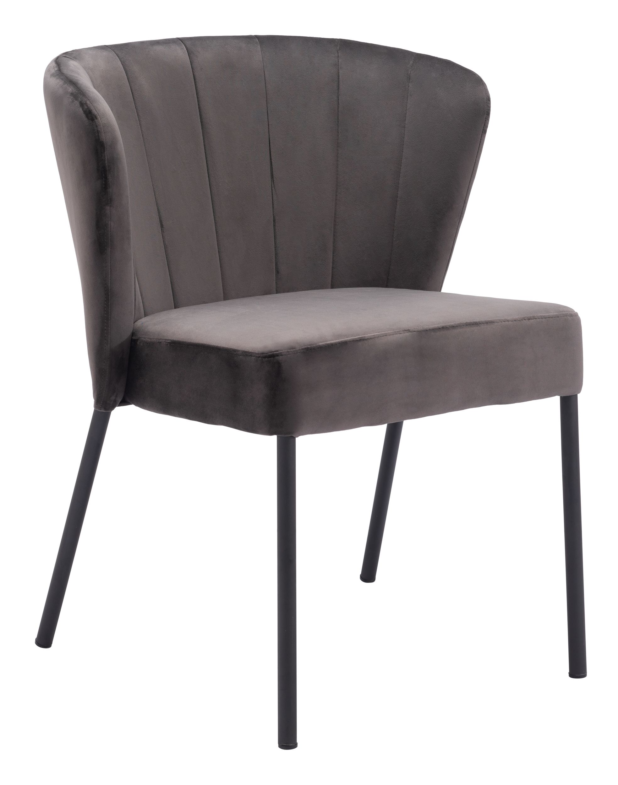 Aimee Velvet/Steel Dining Chair