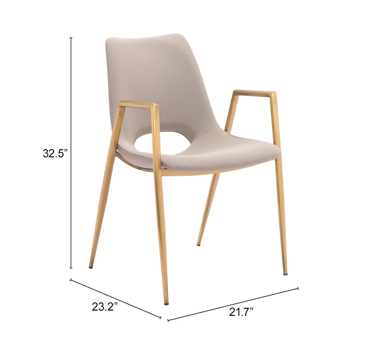 Desi Faux Leather/Steel Dining Chair