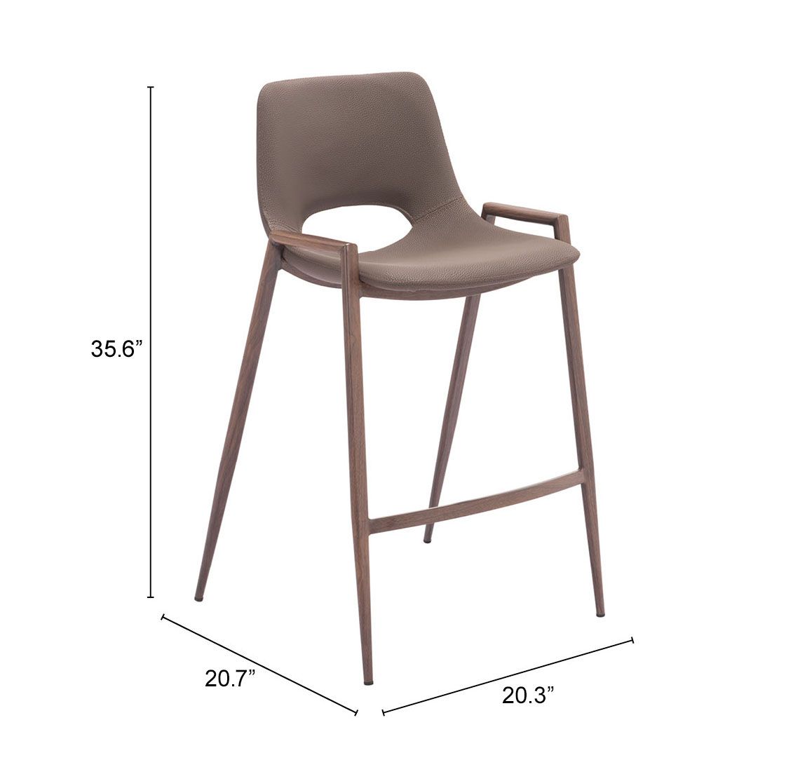 Desi Faux Leather/Steel Counter Stool