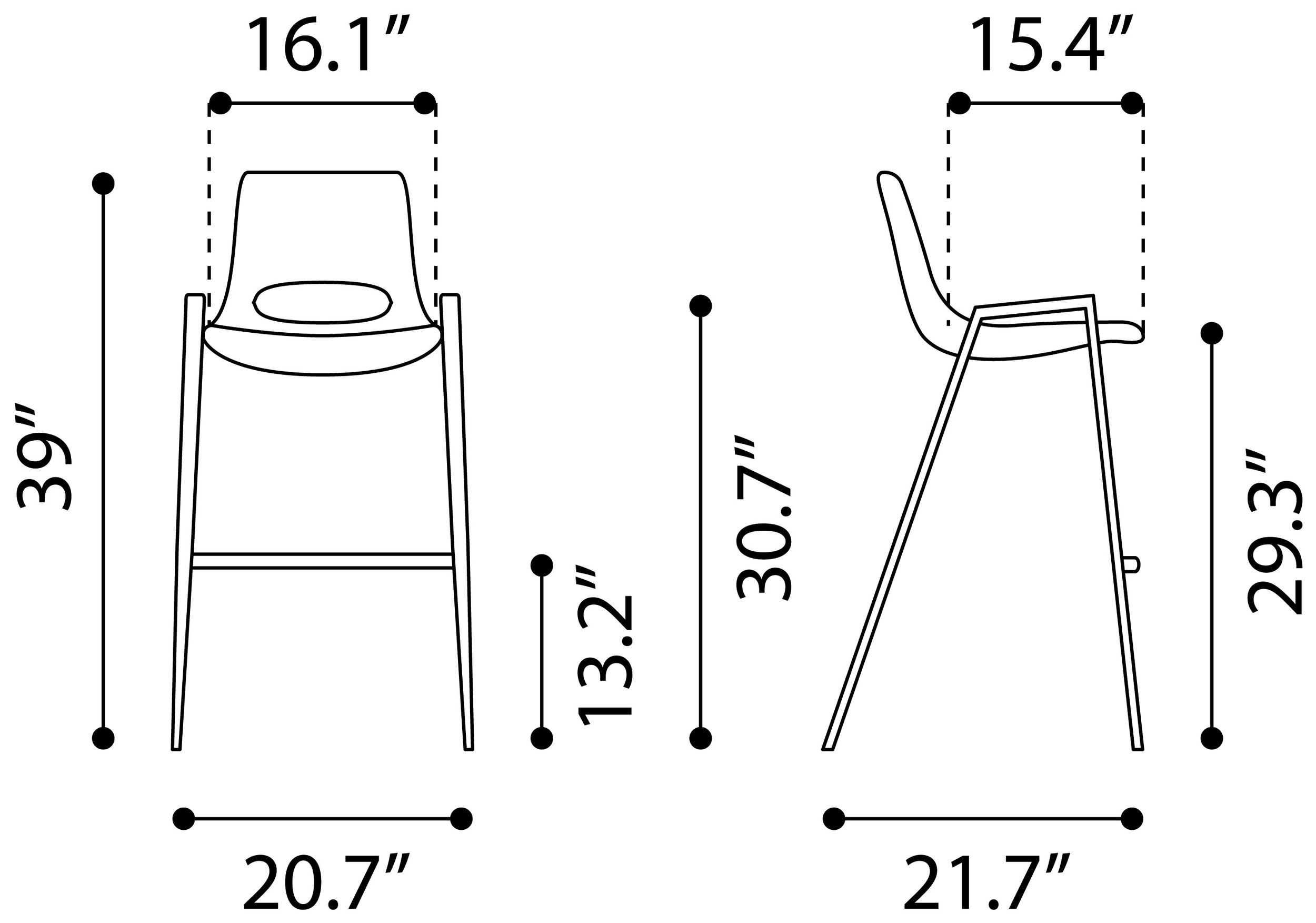 Desi Faux Leather/Steel Barstool