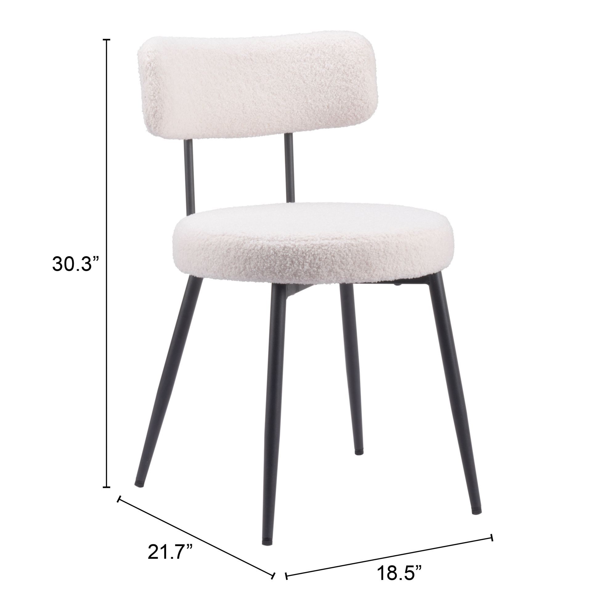 Blanca Polyester/Steel Dining Chair
