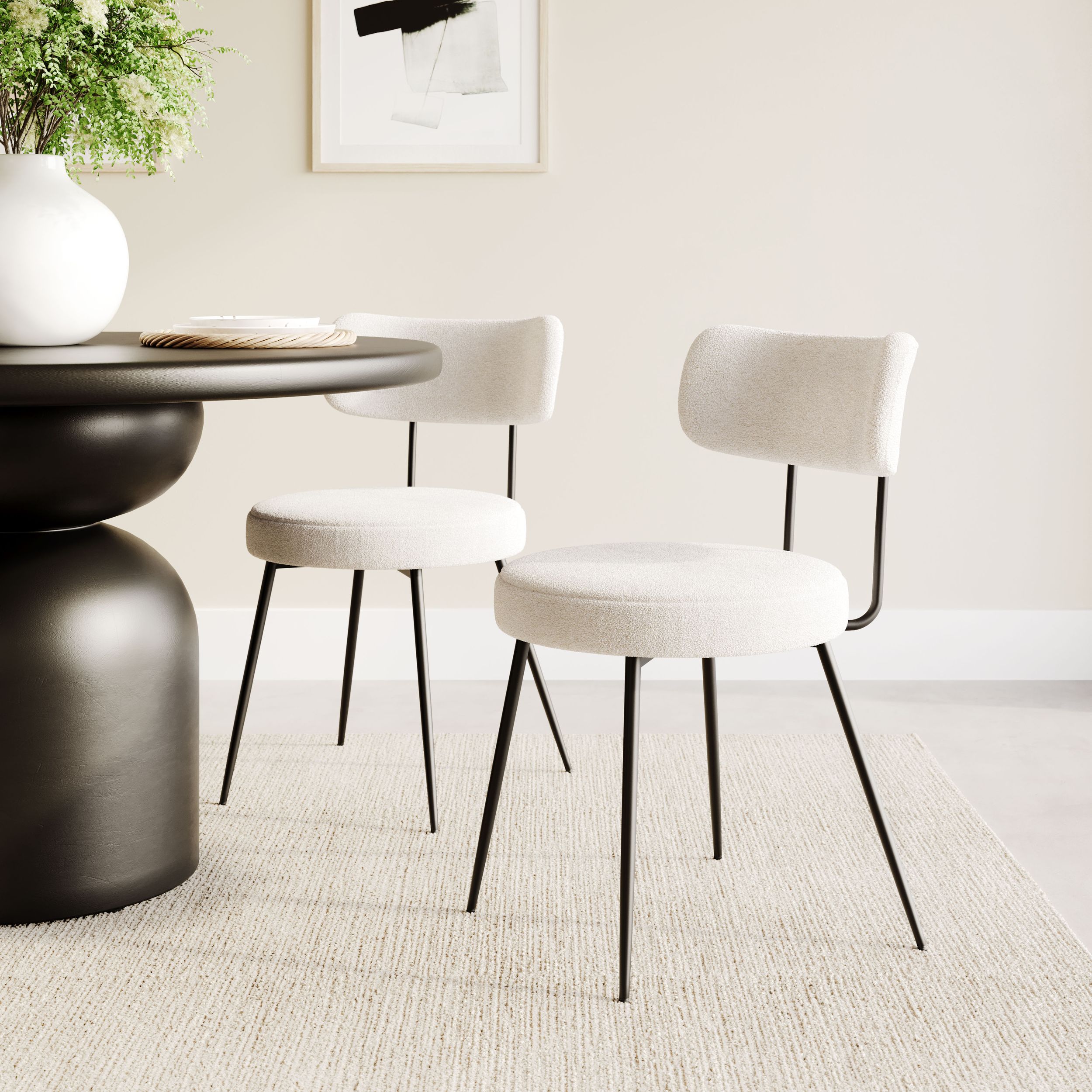 Blanca Polyester/Steel Dining Chair