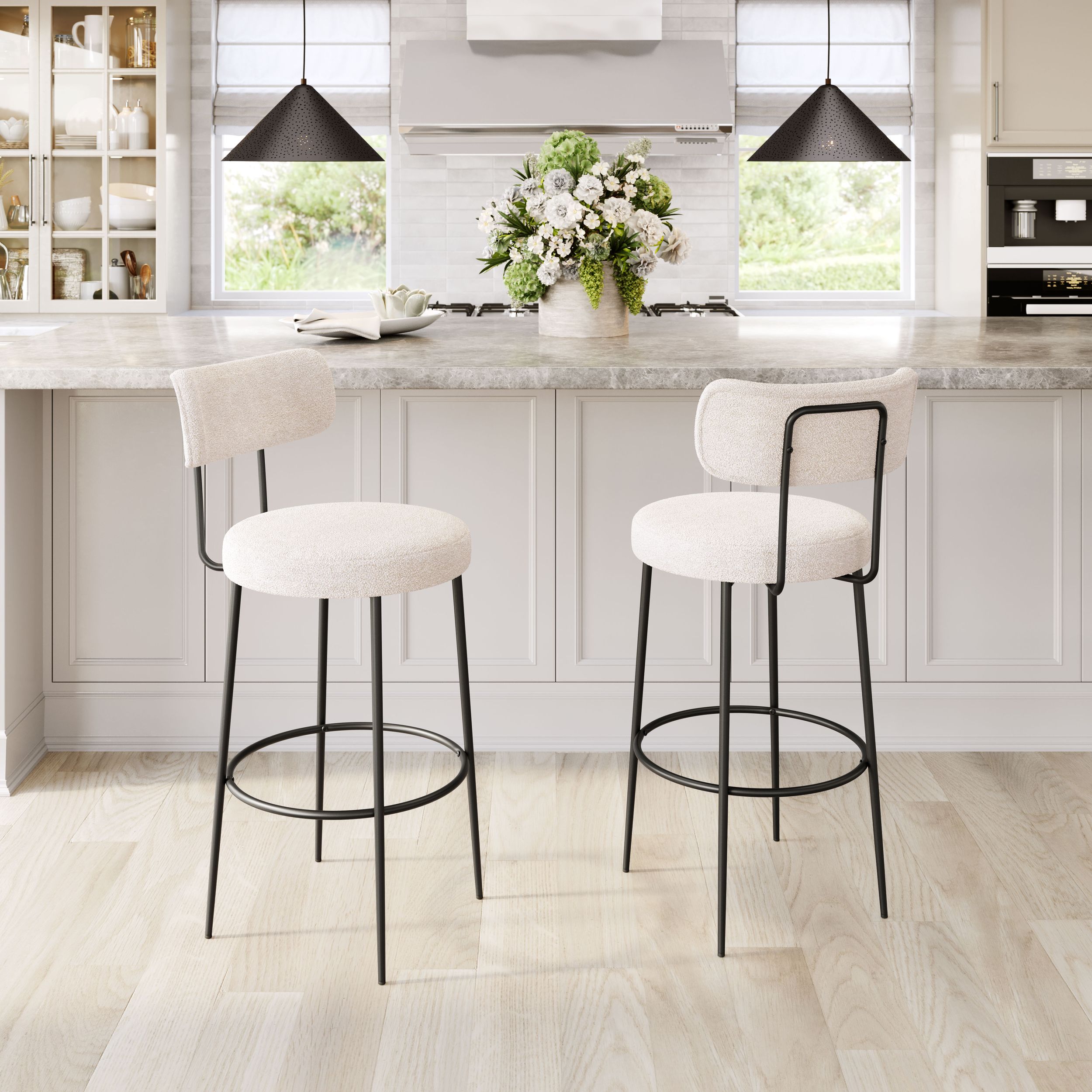 Blanca Polyester/Steel Barstool